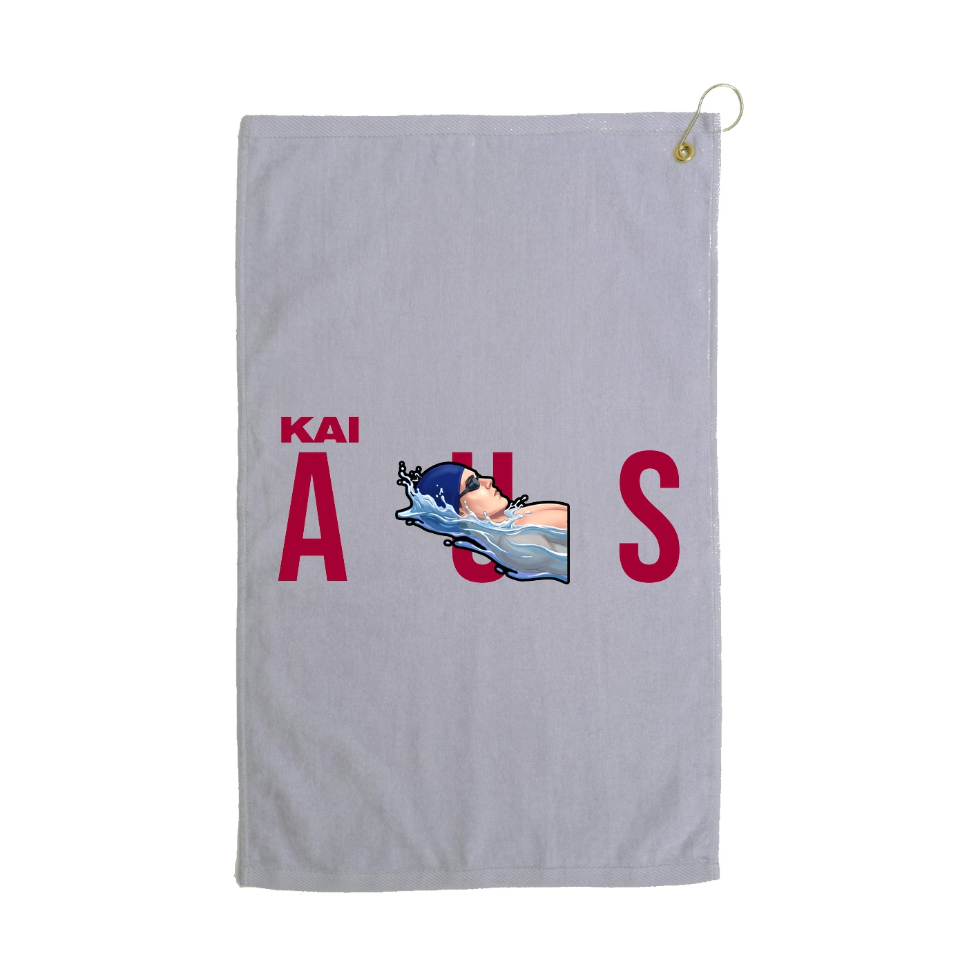 Golf Towel — Player Name in Grey
