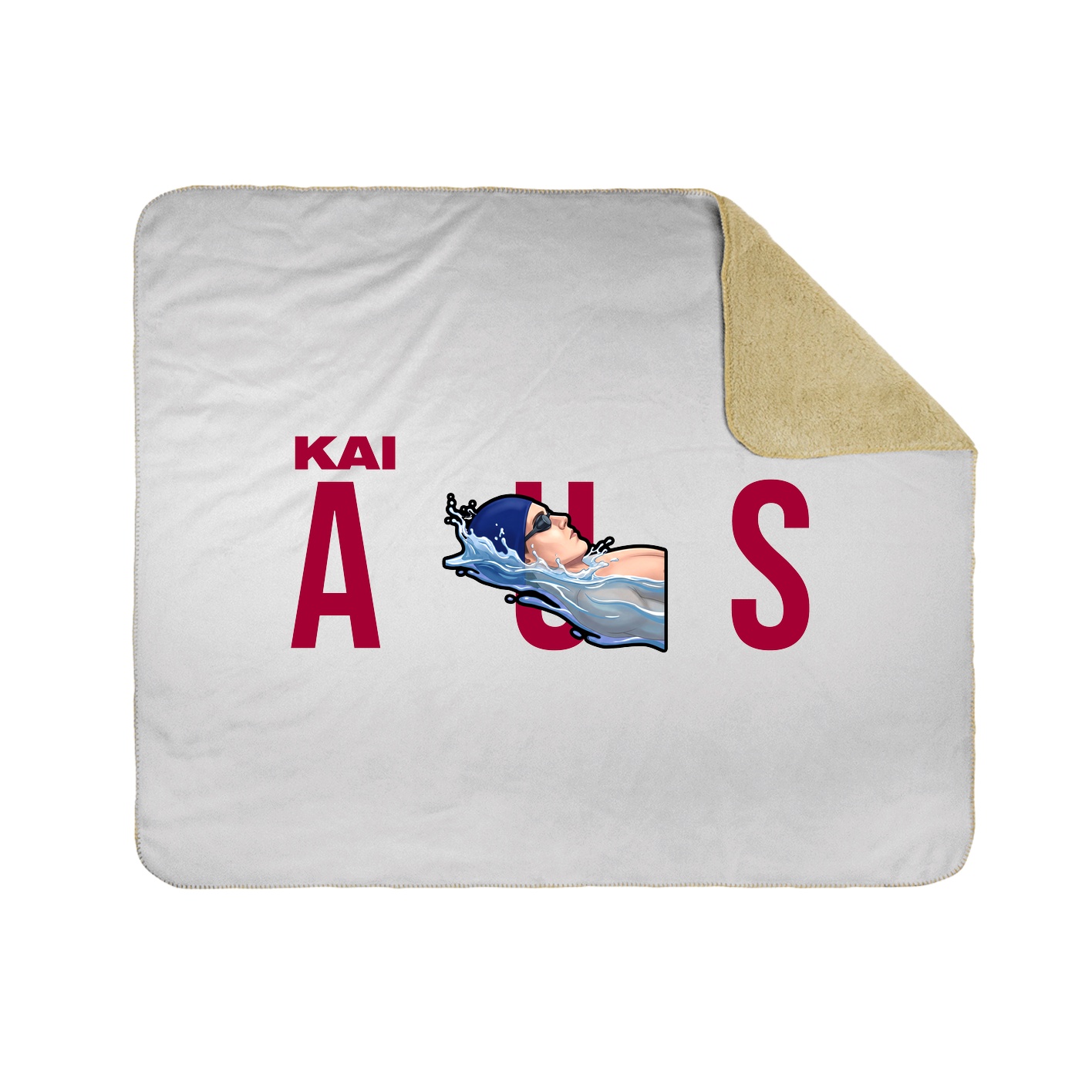 Throw Blanket — Player Name in White
