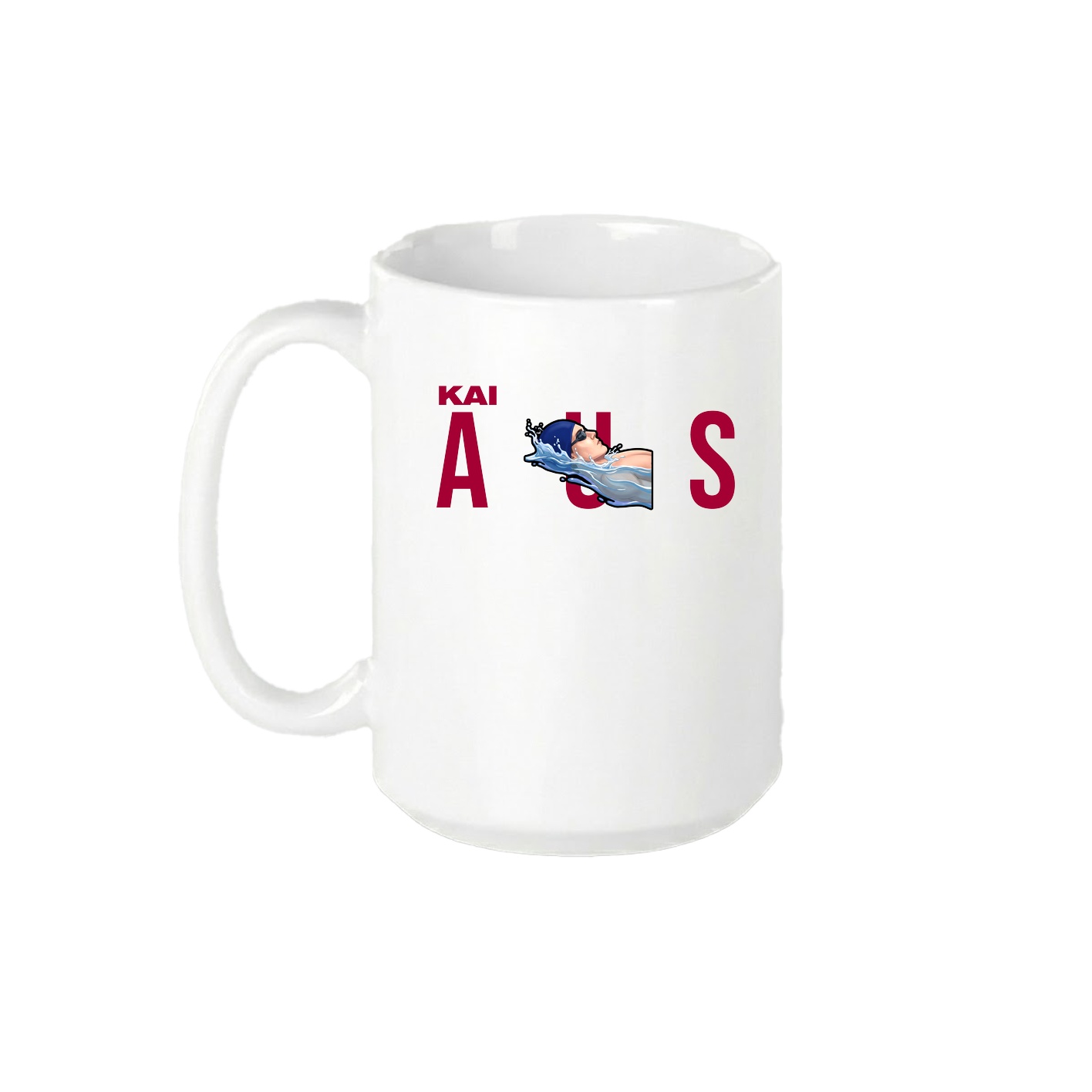 15oz Coffee Mug — Player Name in White