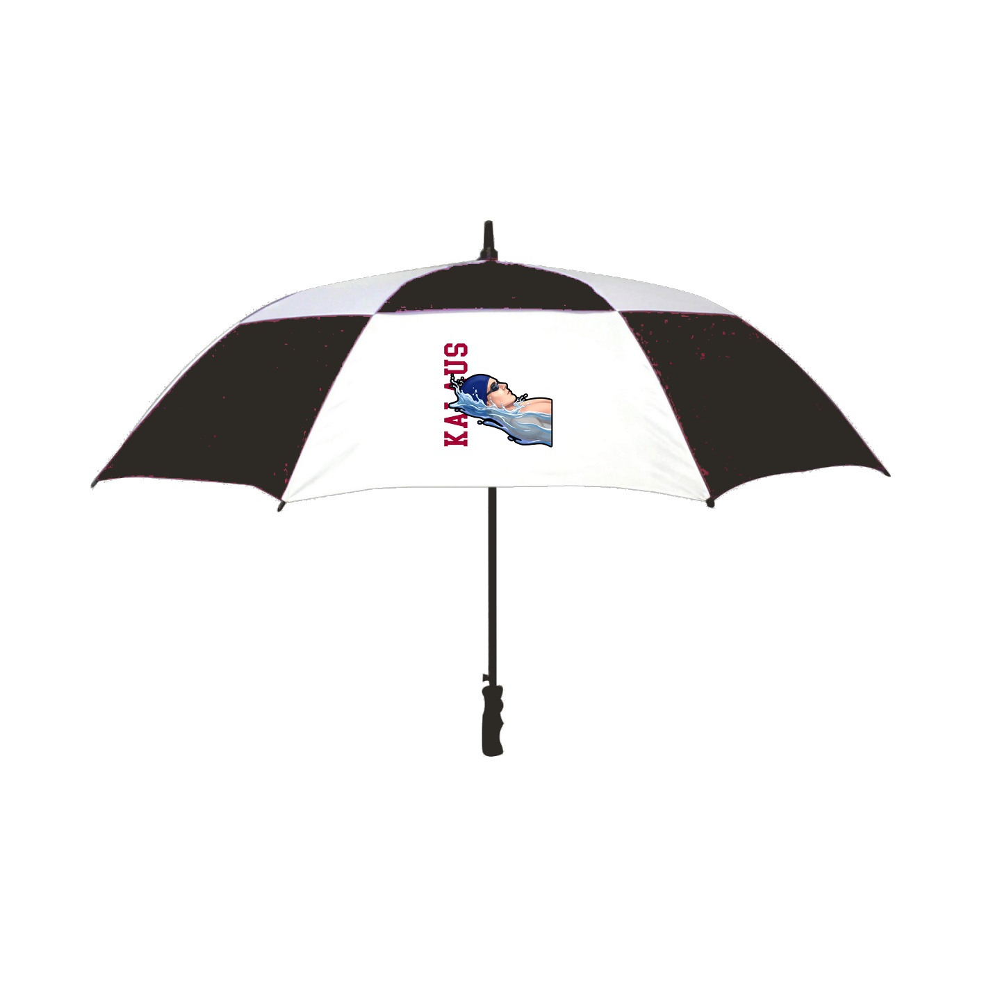 Golf Umbrella — Name Vertical in Black