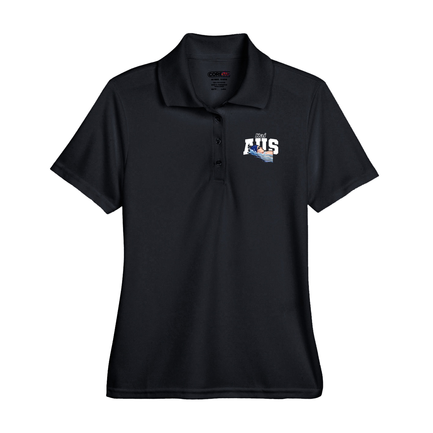 Performance Polo — Name Arch in Black
