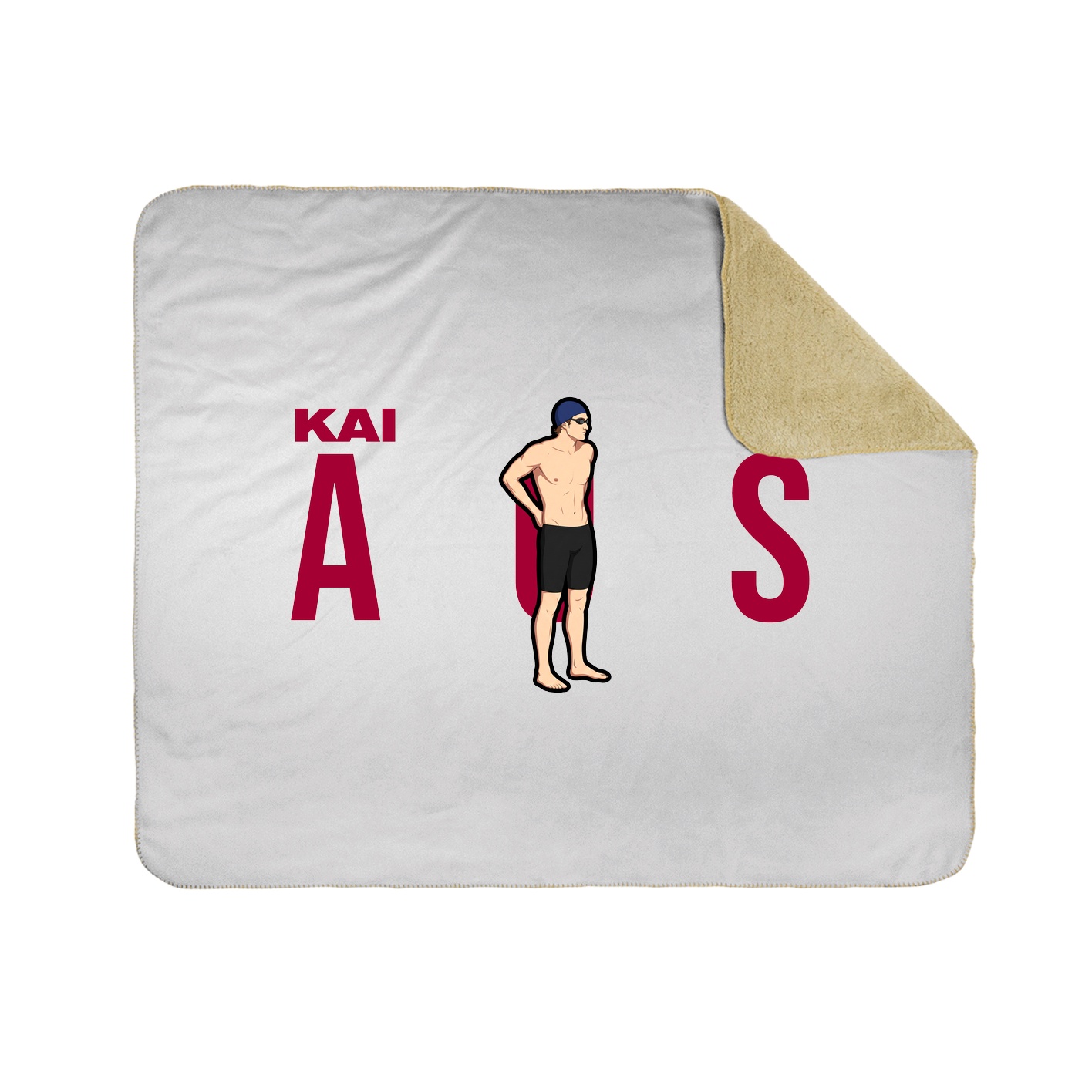 Throw Blanket — Player Name in White