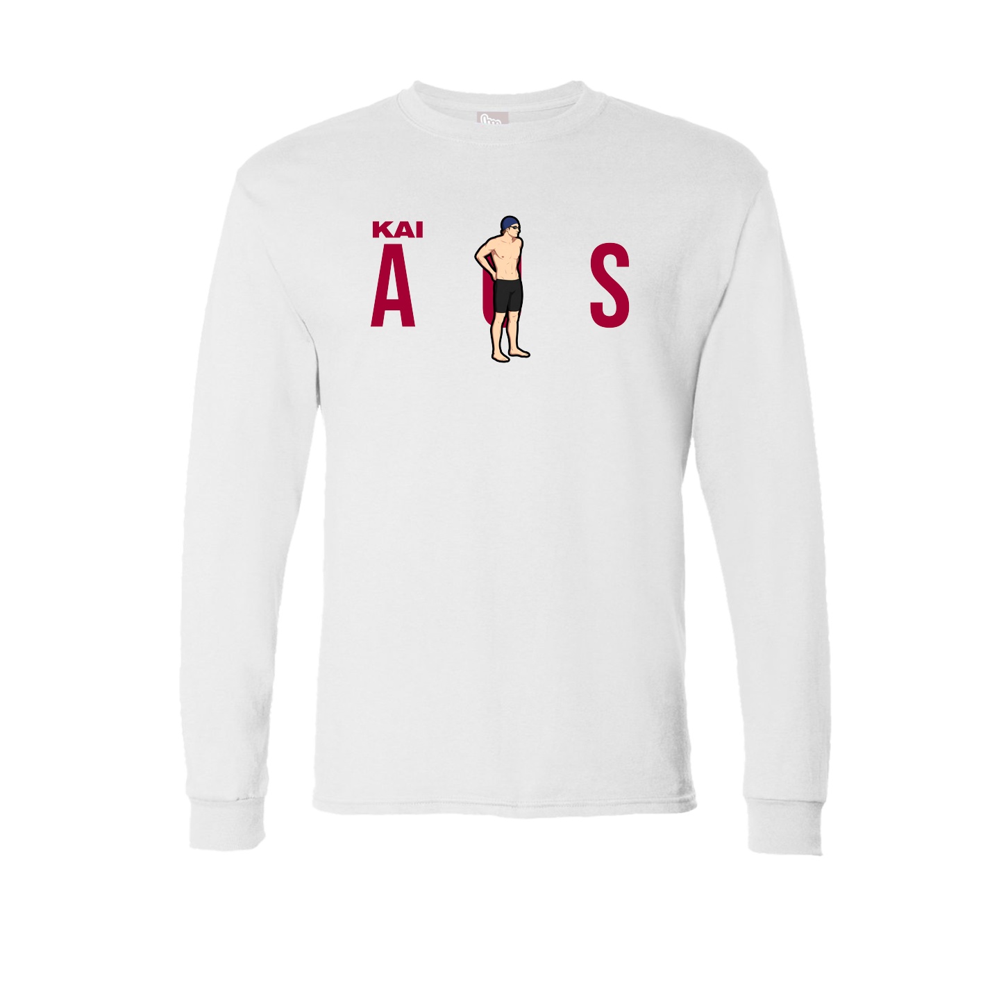 Long Sleeve Tee — Player Name in White