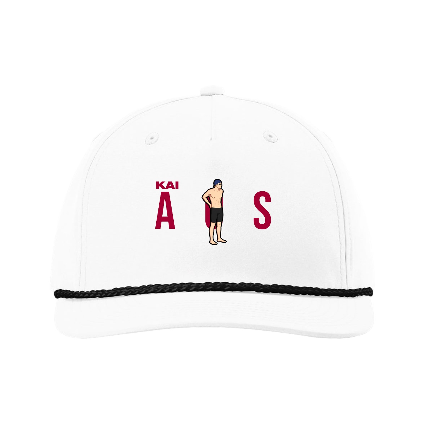 Five-Panel Classic Rope Cap — Player Name in White