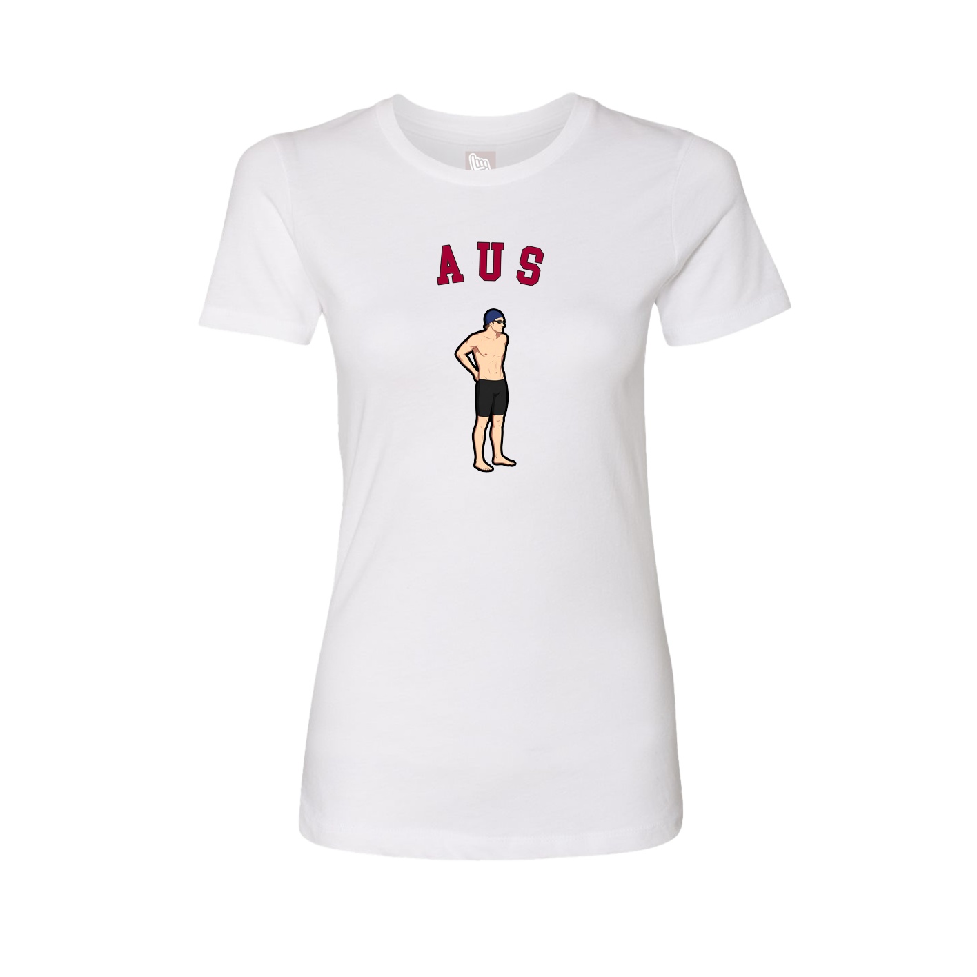Fitted Women's Tee — Shirsey Arch in White