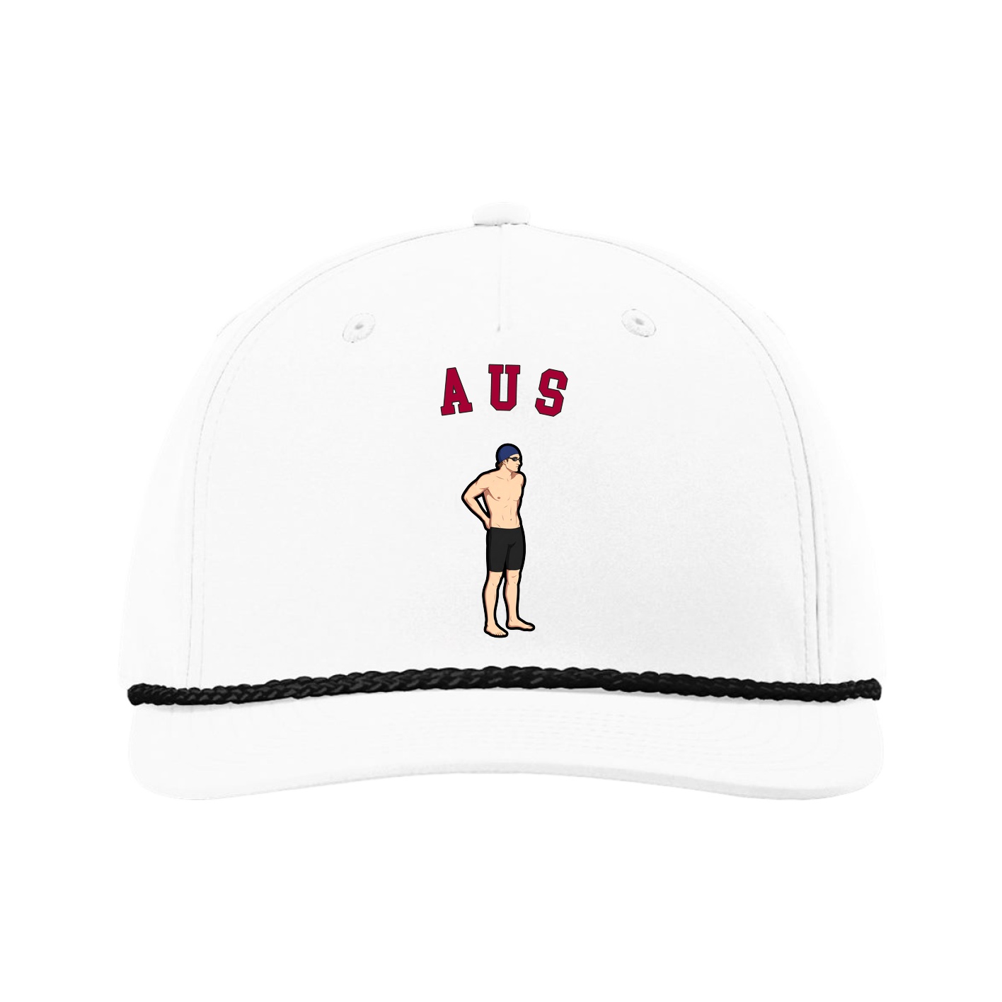 Five-Panel Classic Rope Cap — Shirsey Arch in White
