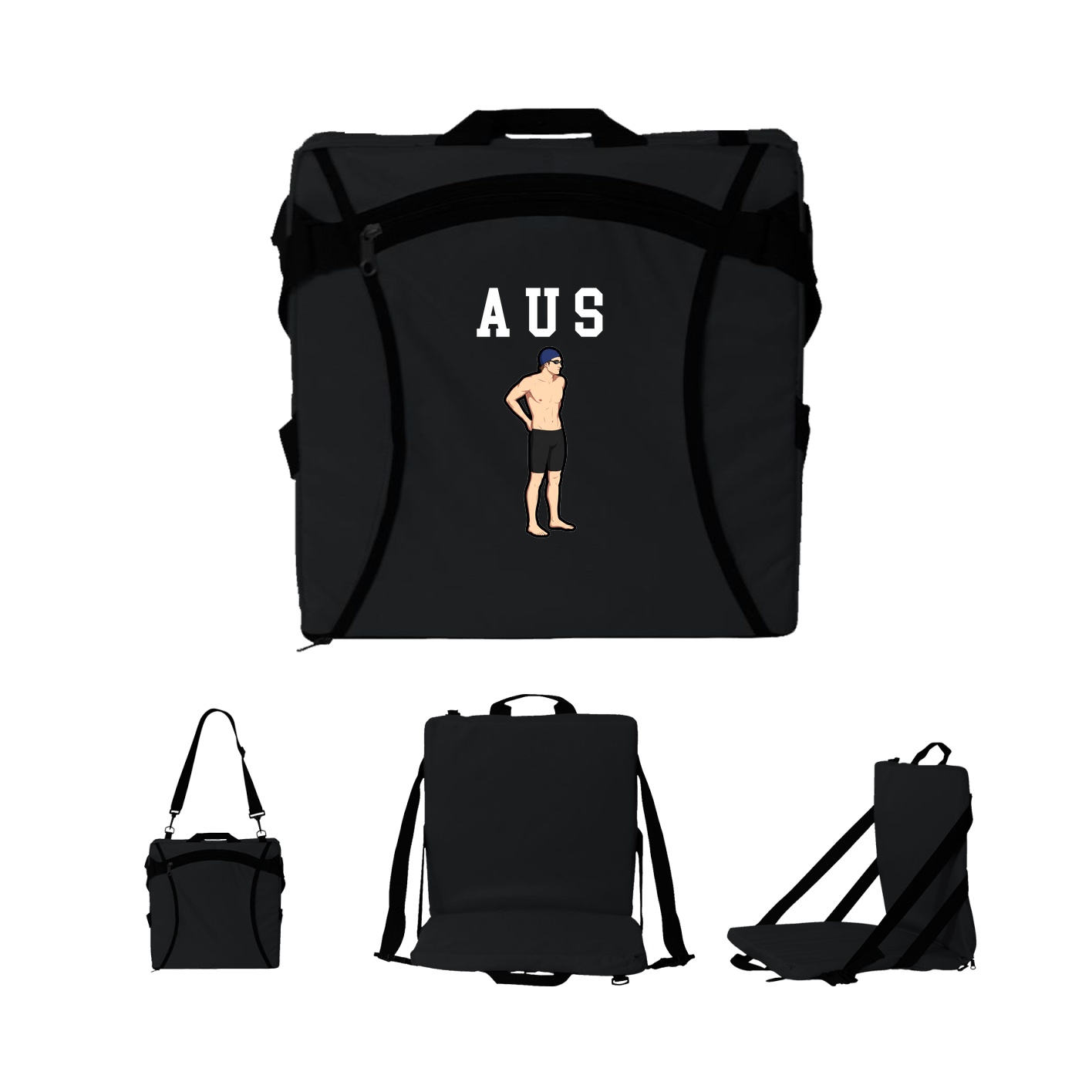 Folding Stadium Seat — Shirsey in Black