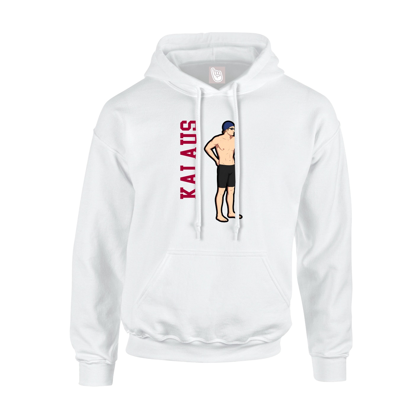 Hoodie — Name Vertical in White