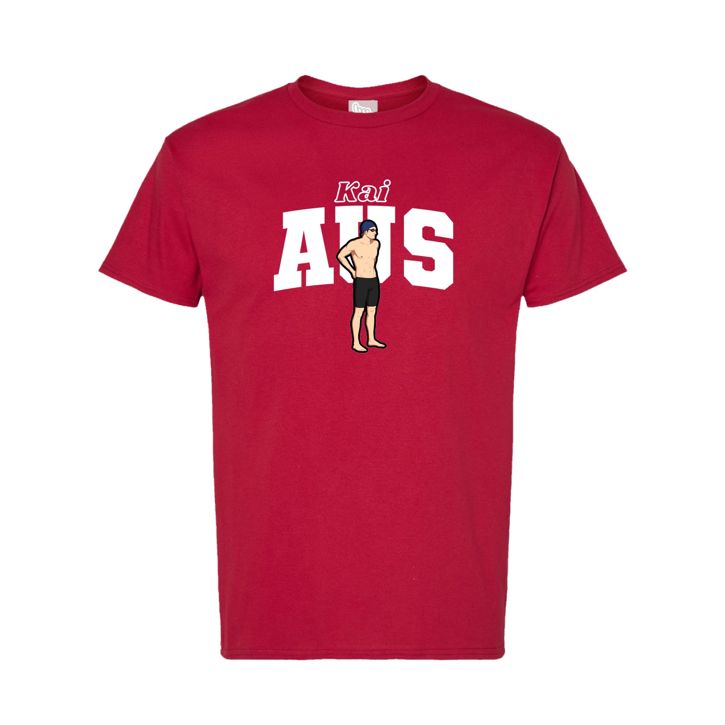 Tee — Name Arch in Crimson