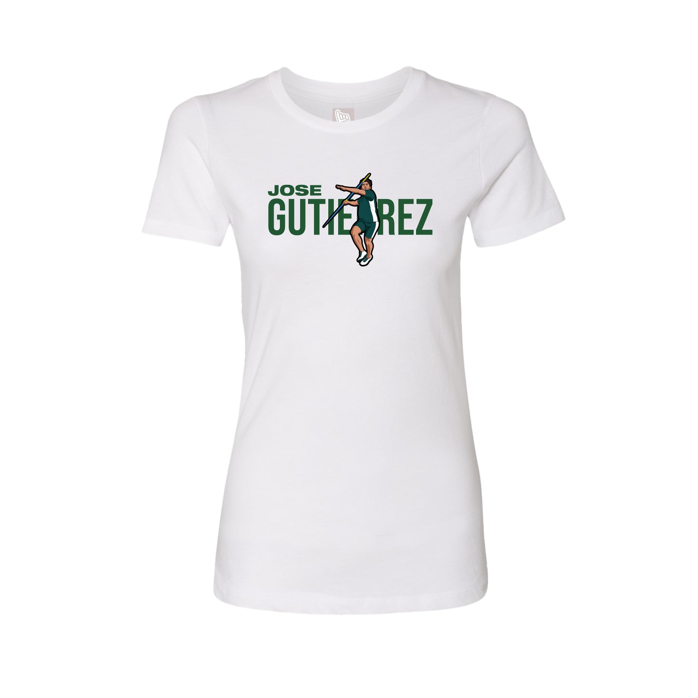 Fitted Women's Tee — Player Name in White