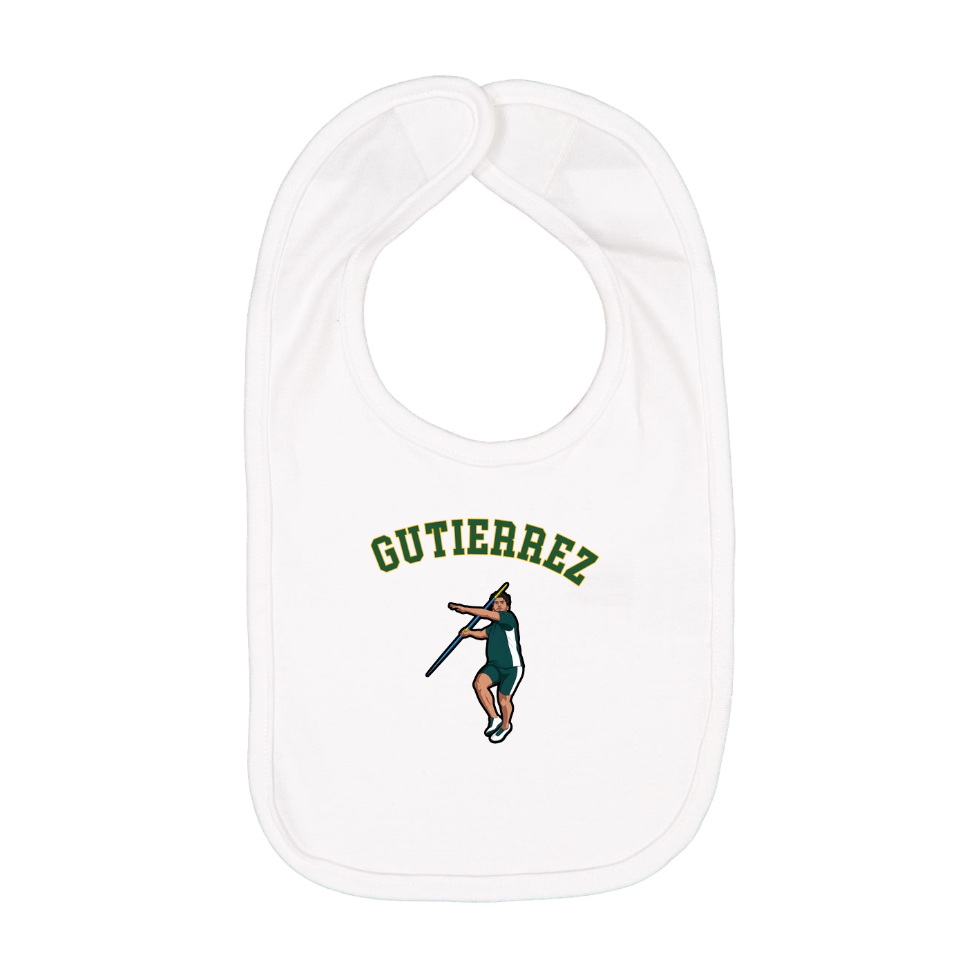 Infant Bib — Shirsey Arch in White