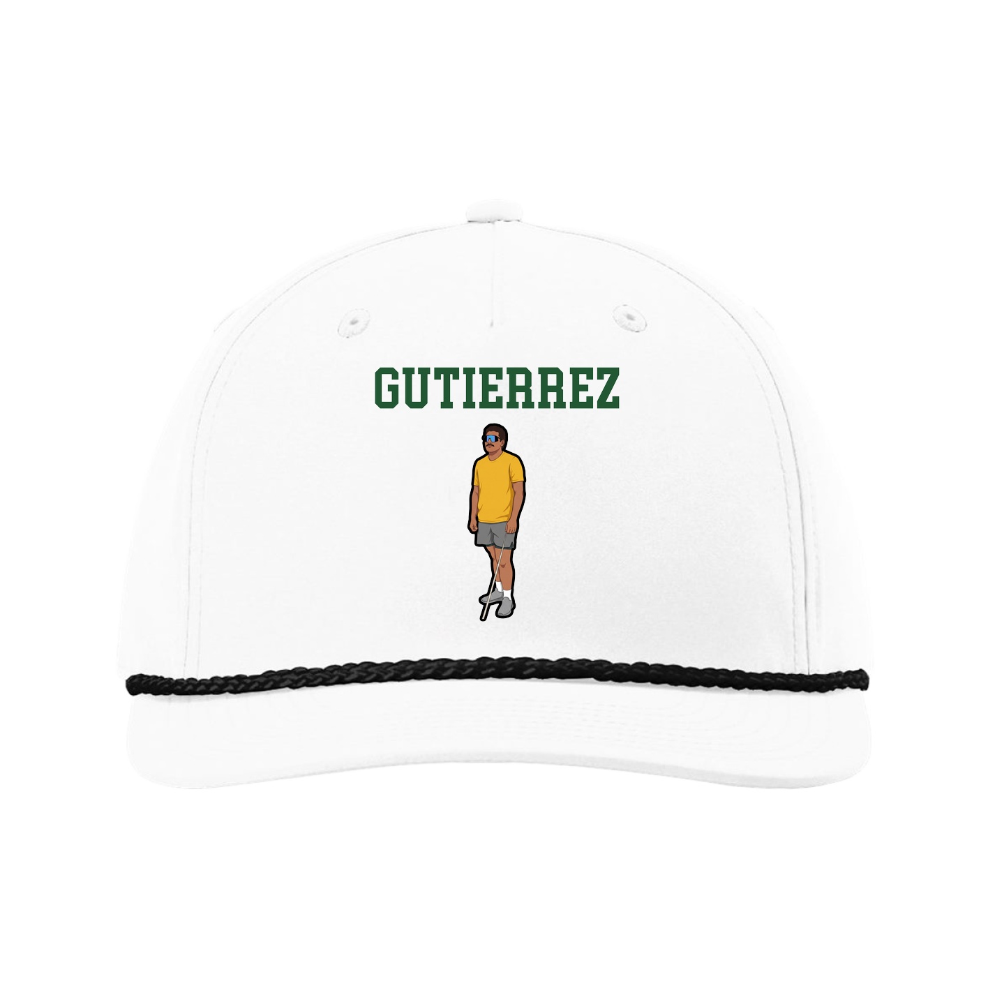 Five-Panel Classic Rope Cap — Shirsey in White