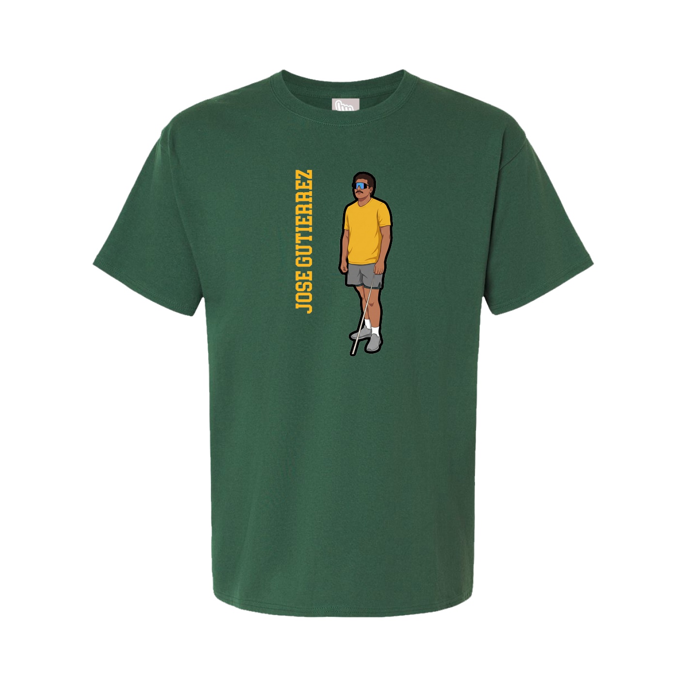 Youth Tee — Name Vertical in Green