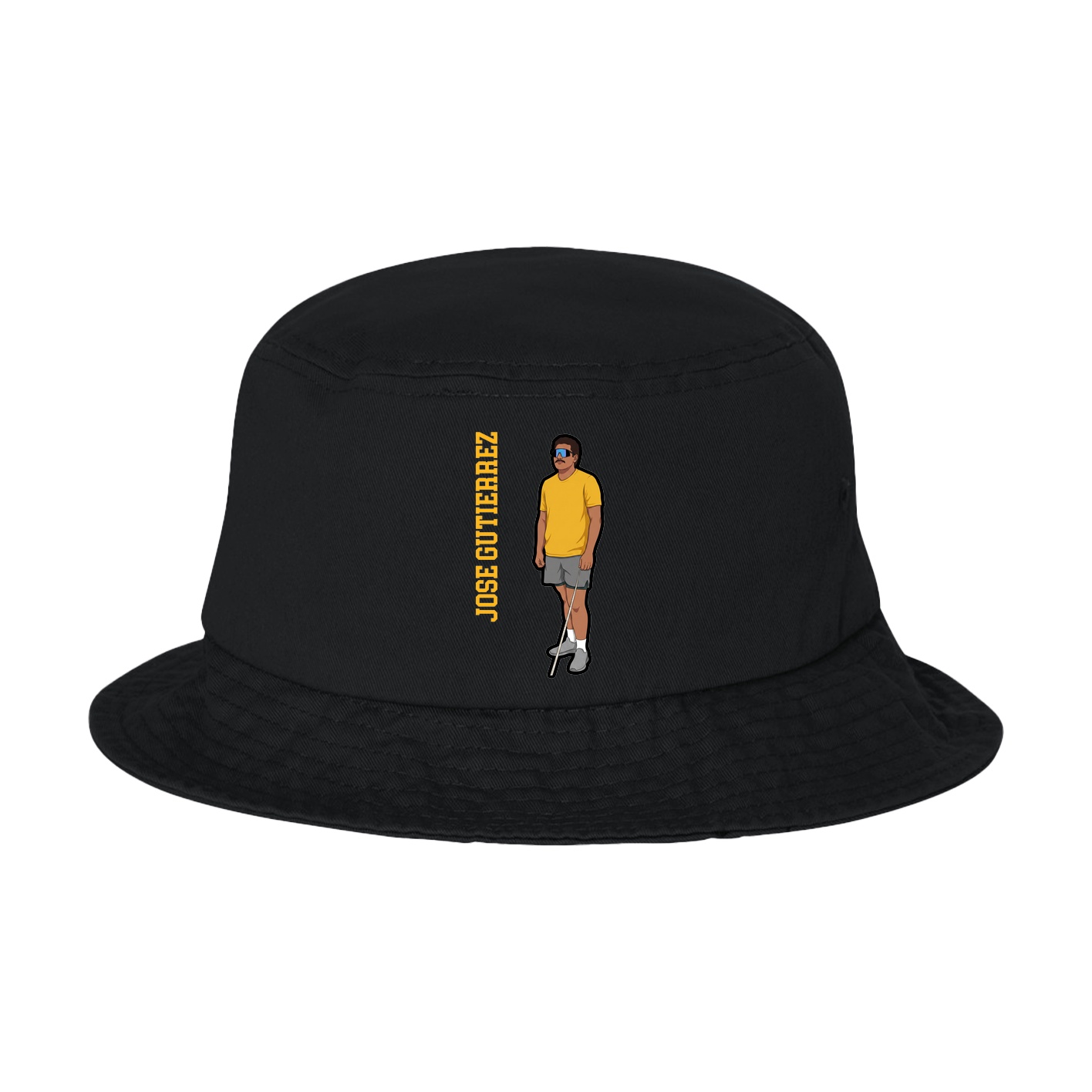 Bucket Cap — Name Vertical in Black