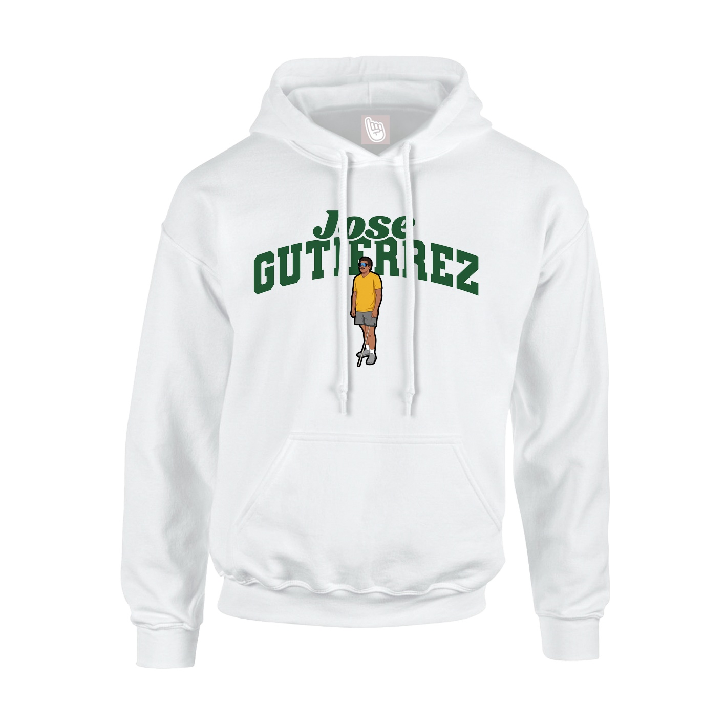 Hoodie — Signature Arch in White