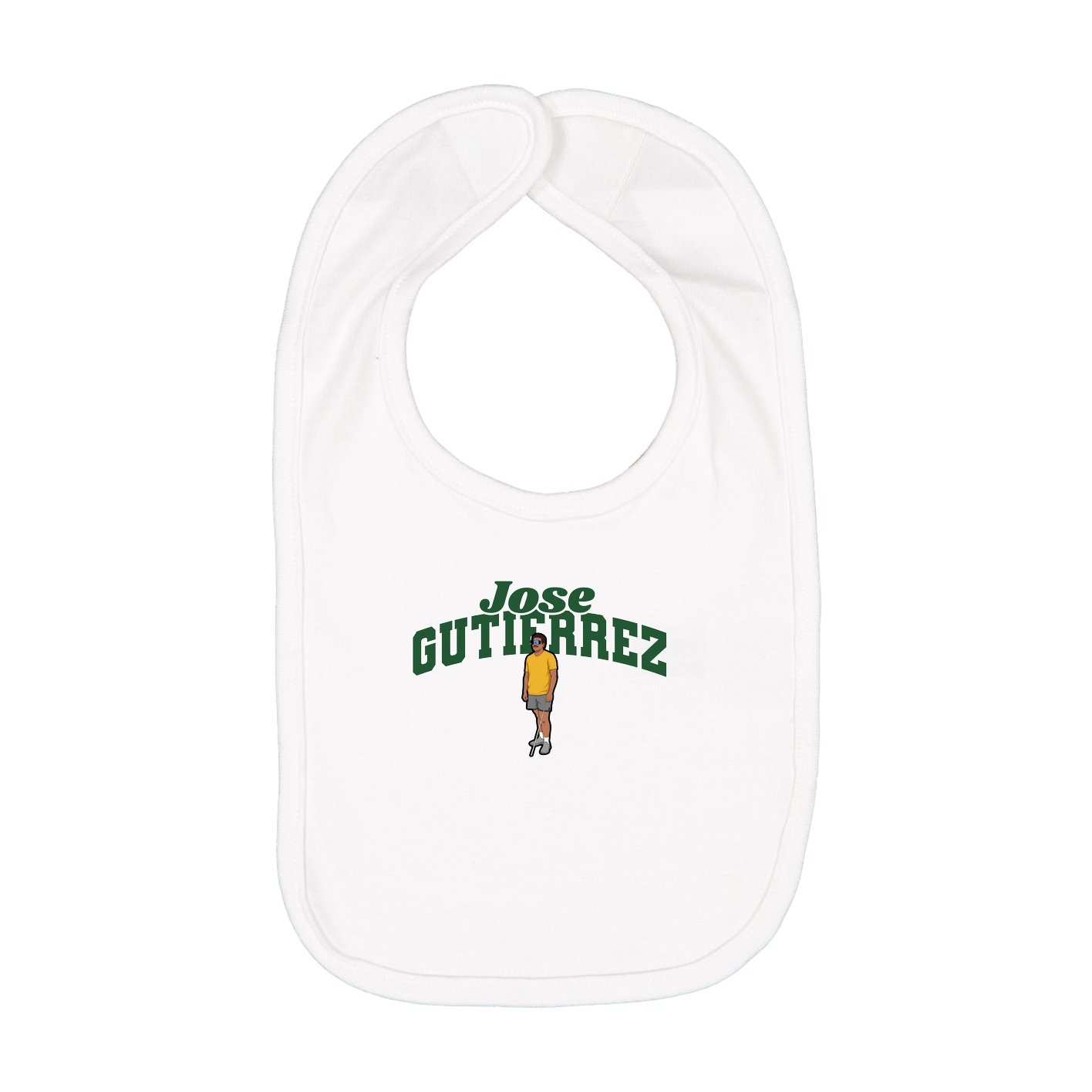 Infant Bib — Signature Arch in White