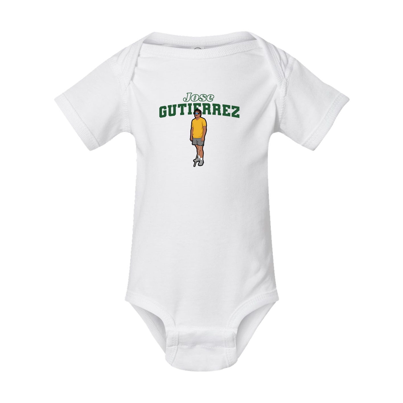 Baby Onesie — Name Arch in White