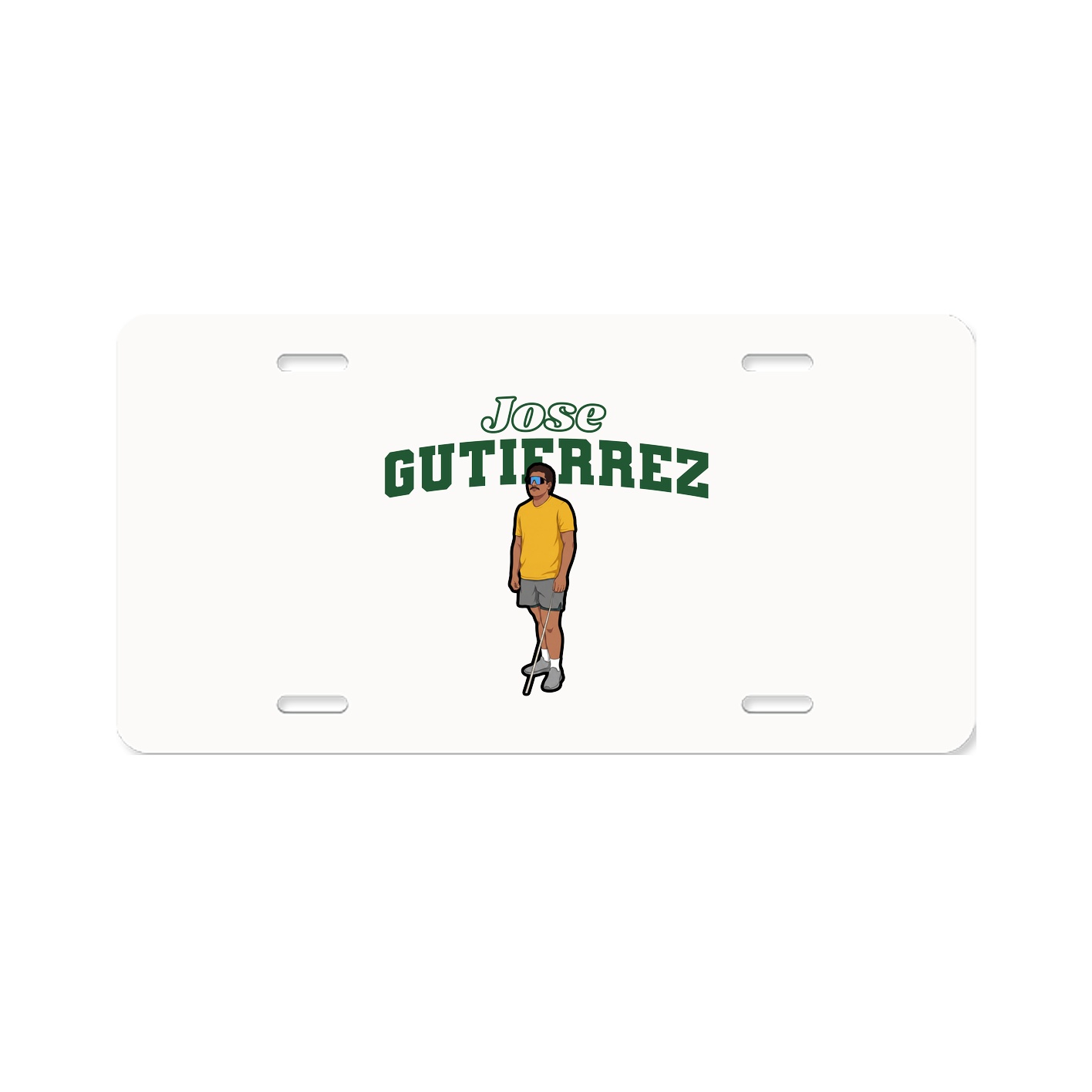 License Plate — Name Arch in Classic