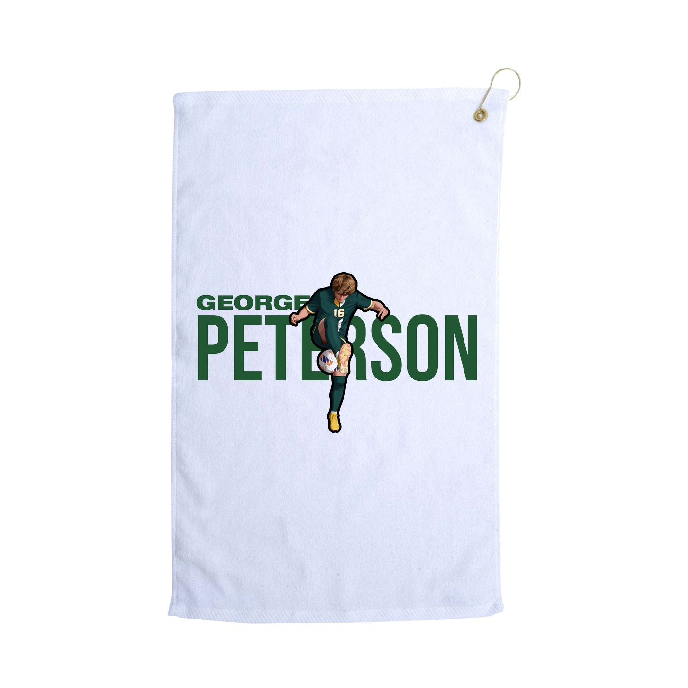 Golf Towel — Player Name in White