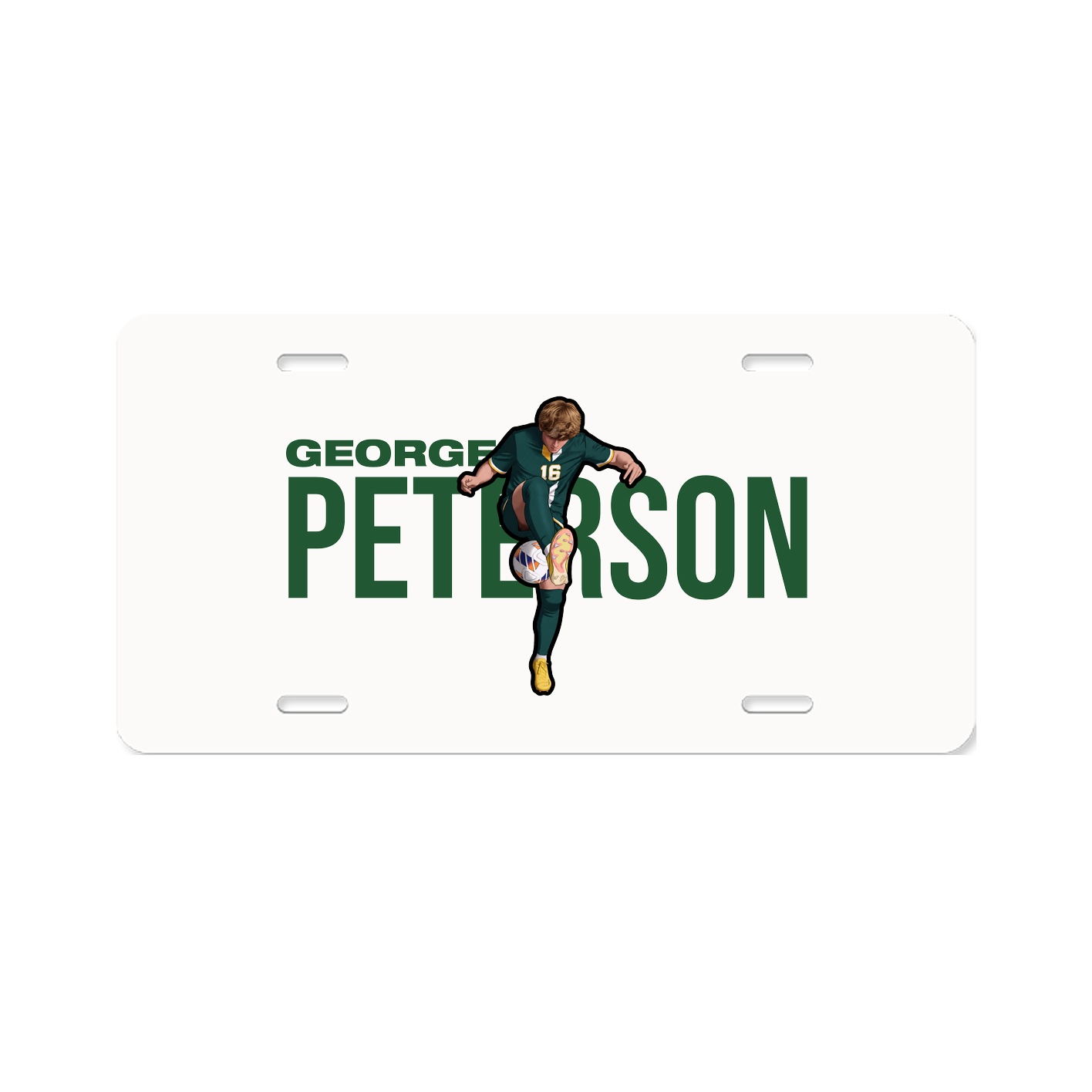 License Plate — Player Name in Classic