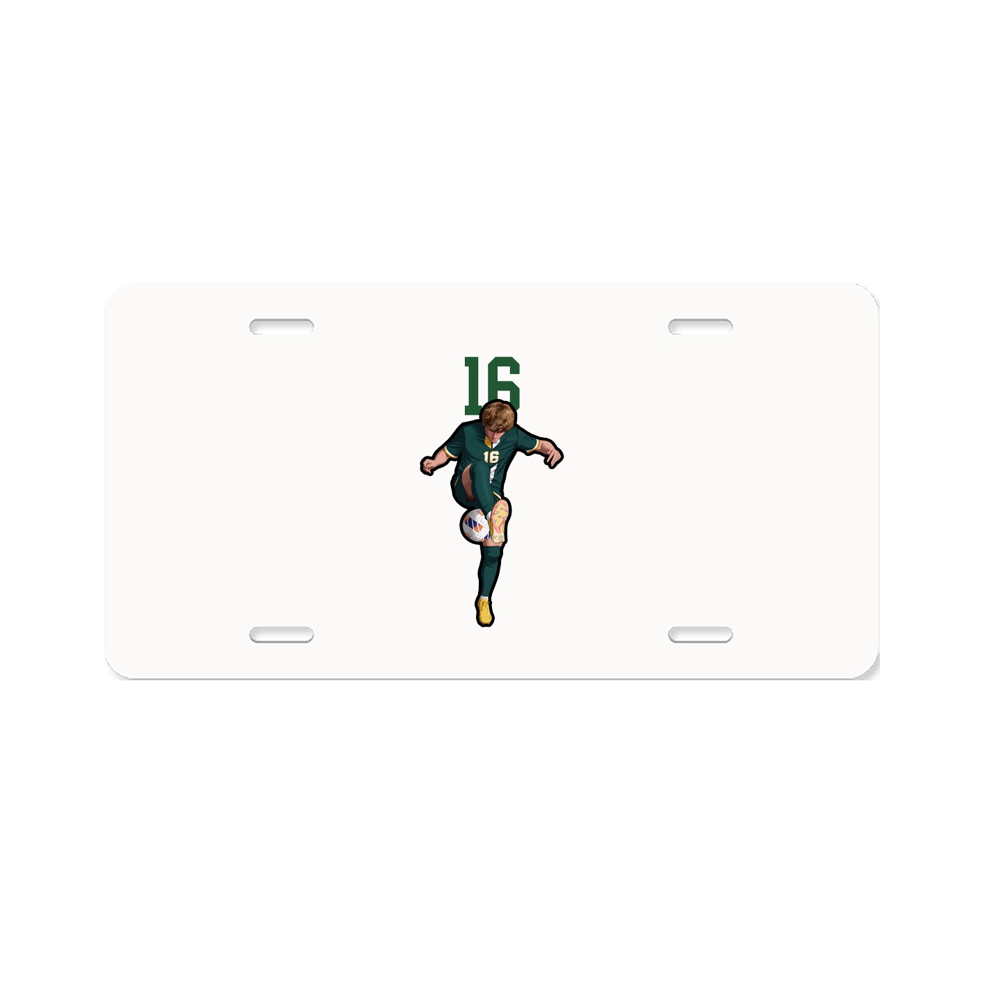 License Plate — Number Top in Classic