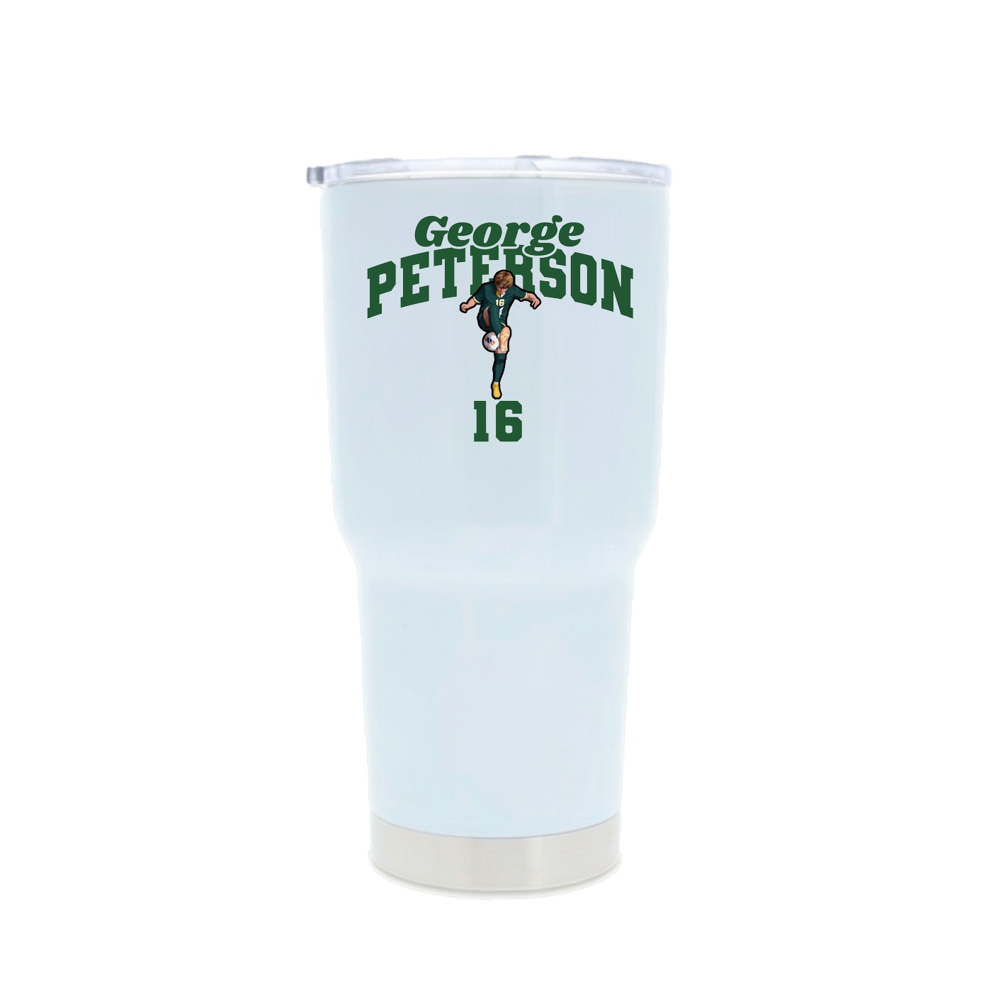 30oz Stainless Steel Tumbler — Signature Arch in White