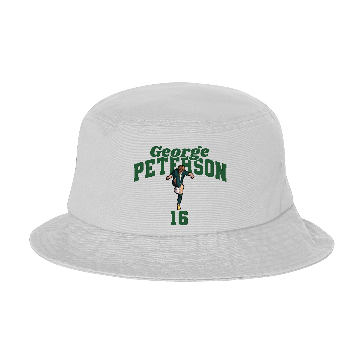 Bucket Cap — Signature Arch in White