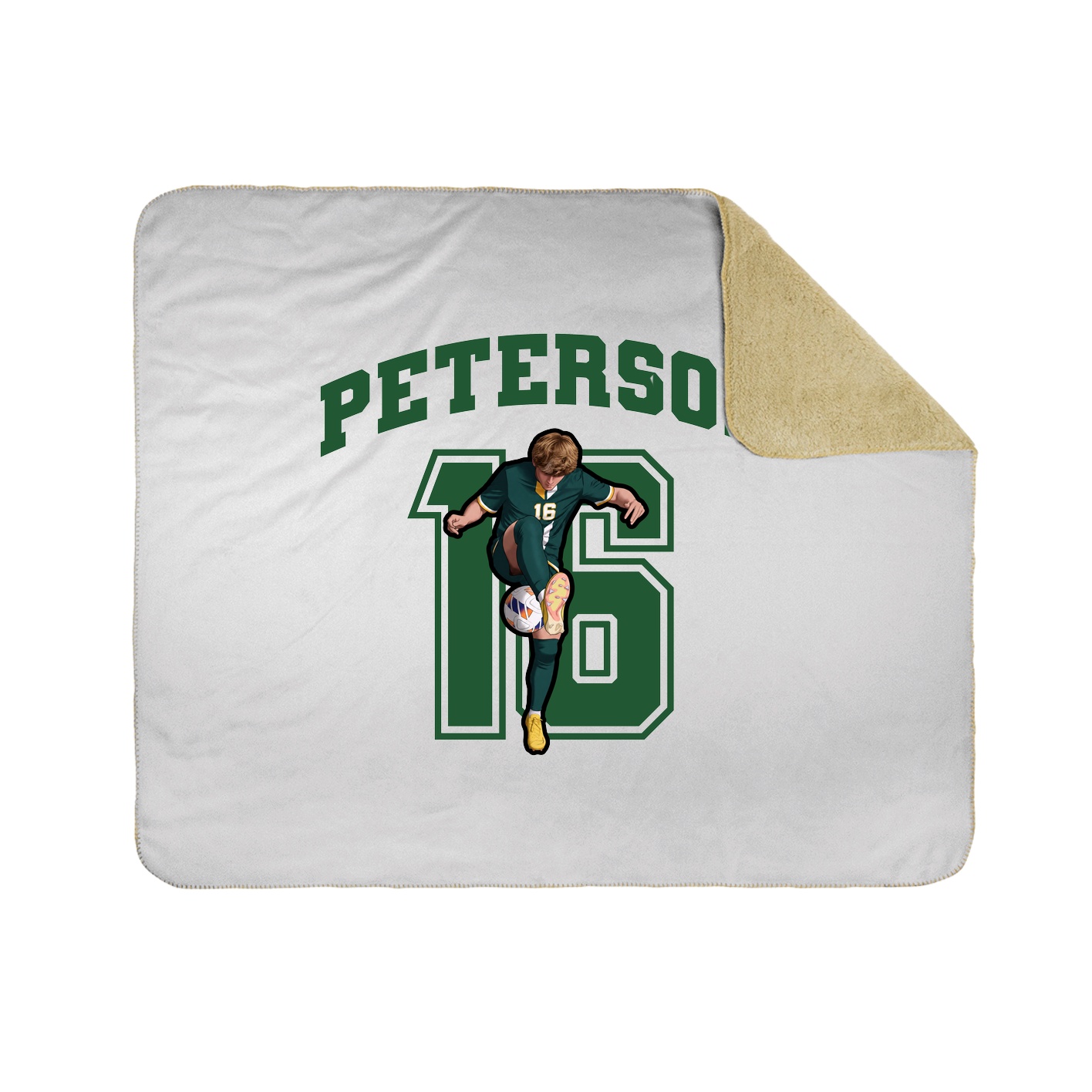 Throw Blanket — Number in White