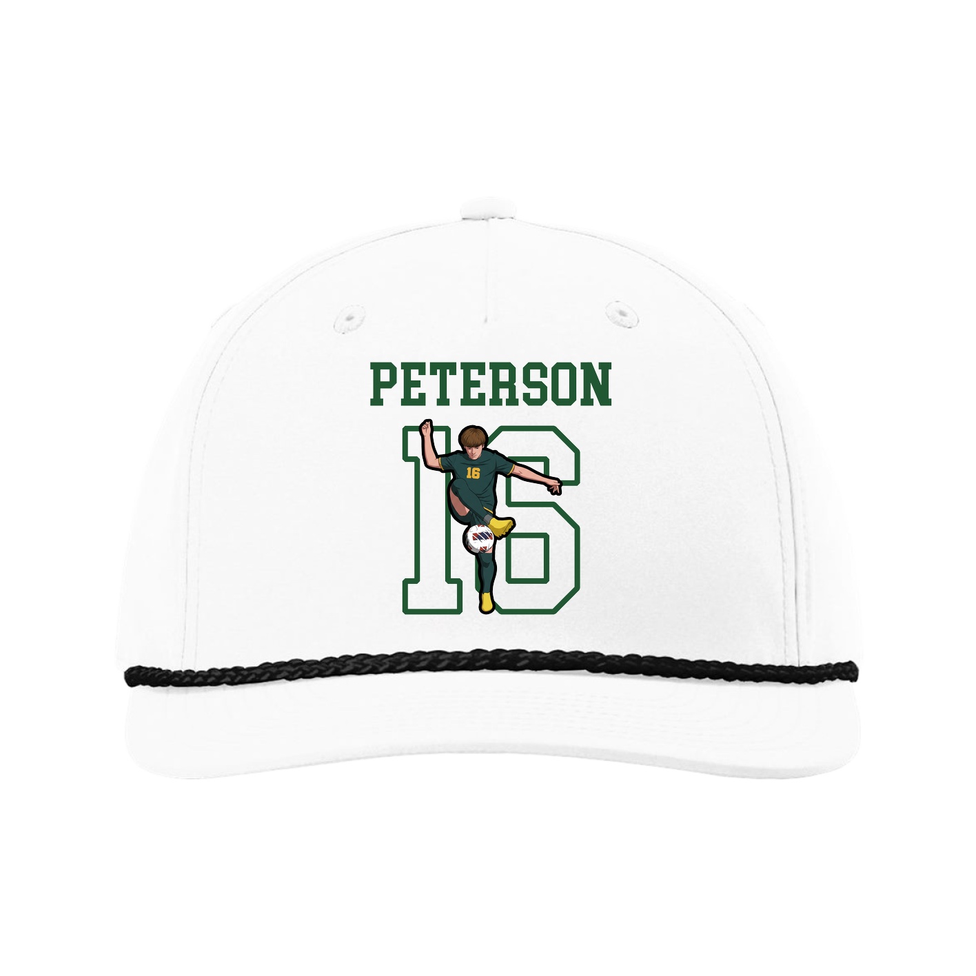 Five-Panel Classic Rope Cap — Shirsey in White