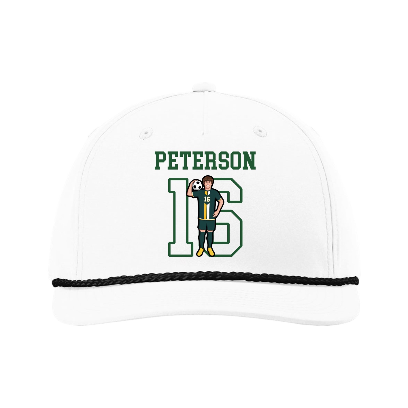Five-Panel Classic Rope Cap — Shirsey in White