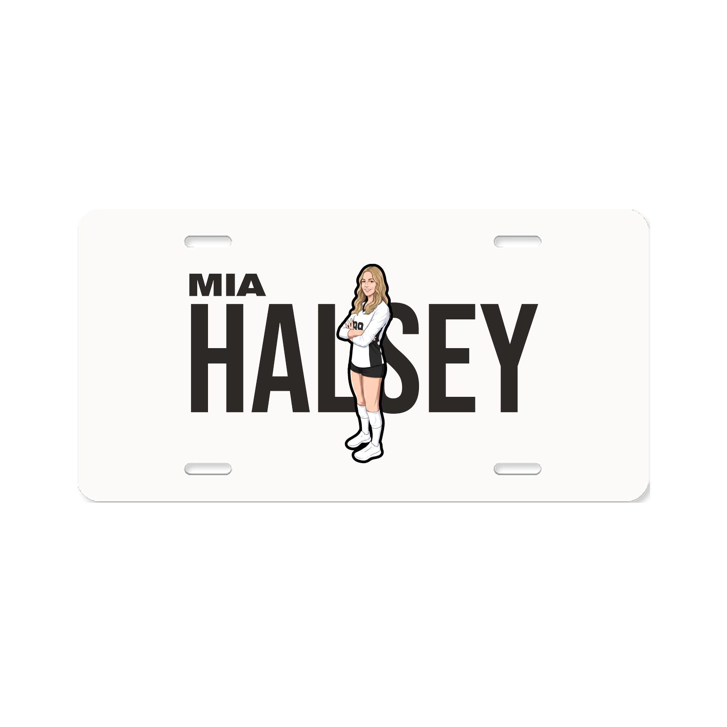 License Plate — Player Name in Classic