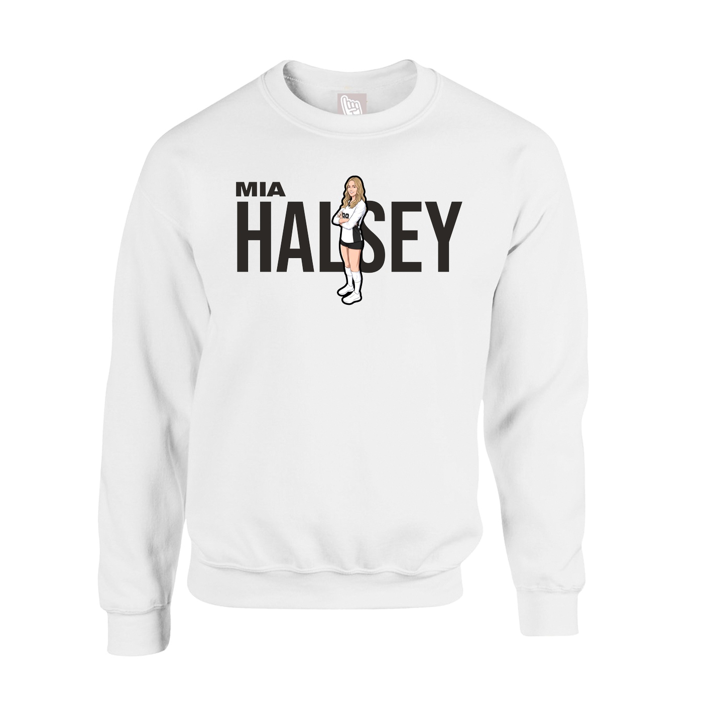 Fleece Crew — Player Name in White