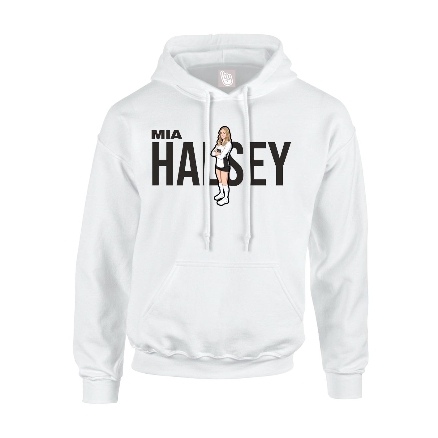 Youth Hoodie — Player Name in White