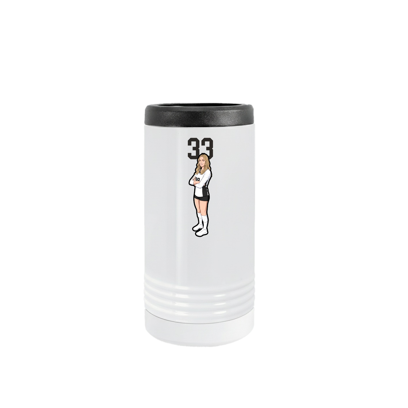 Slim Beverage Holder — Number Top in White