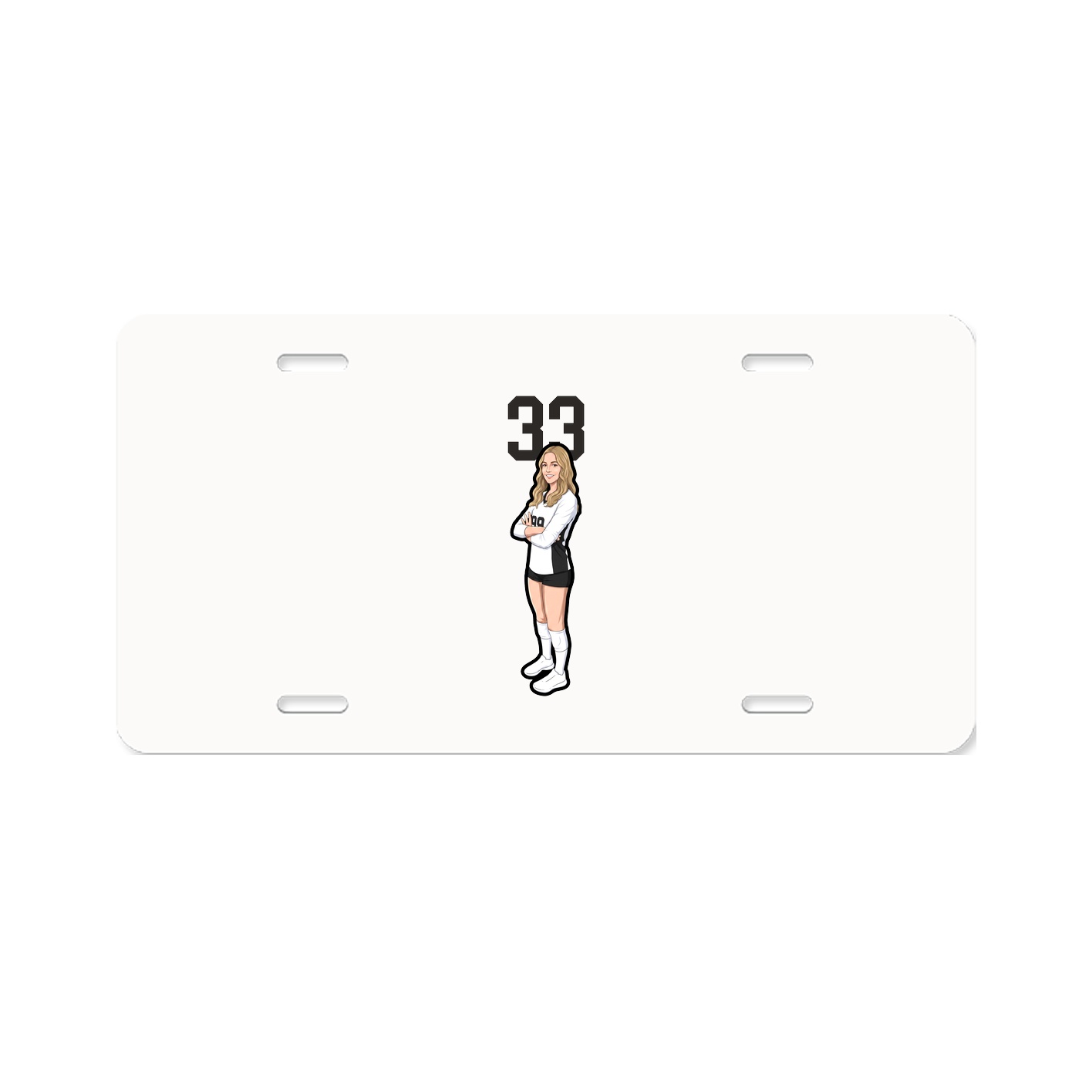 License Plate — Number Top in Classic