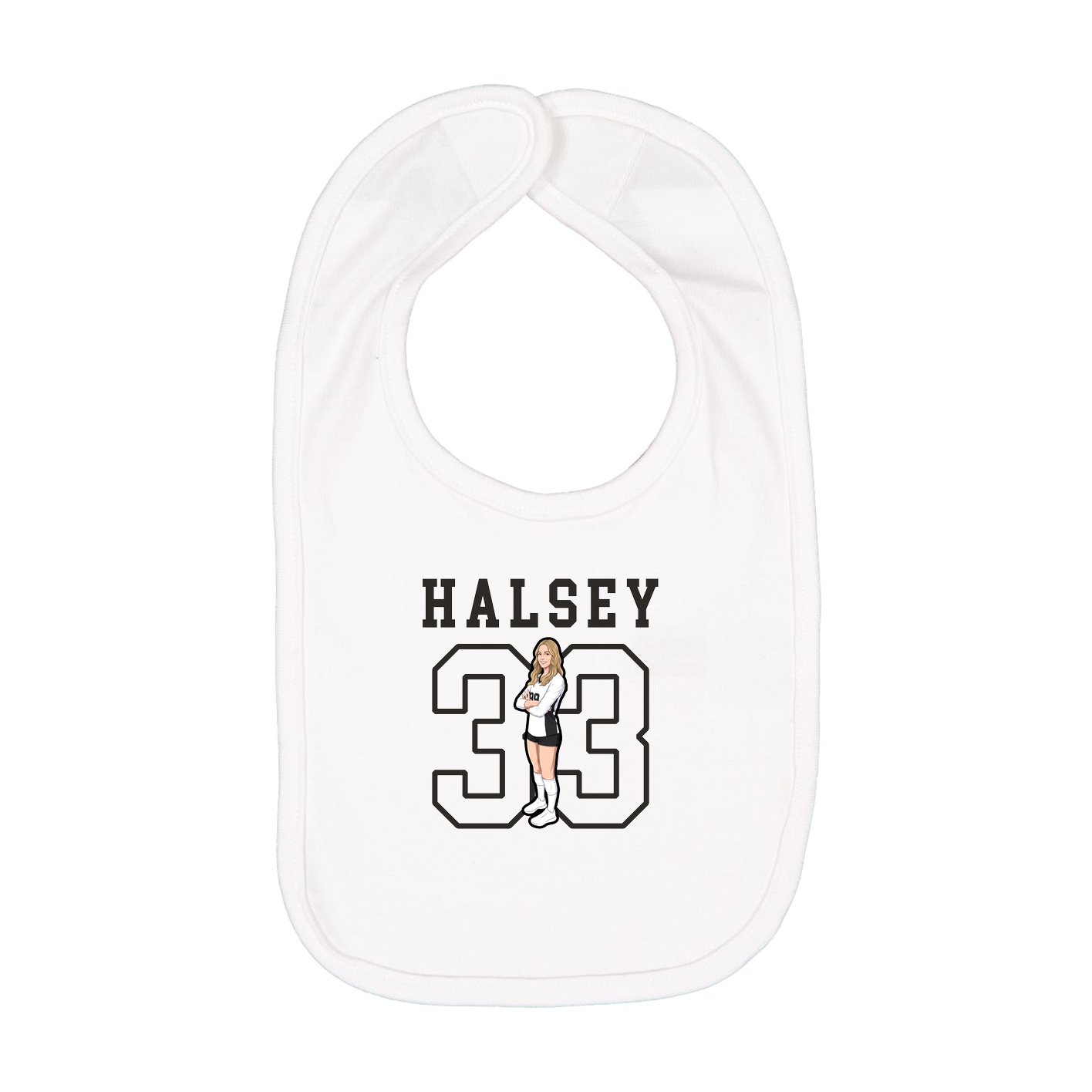 Infant Bib — Shirsey in White