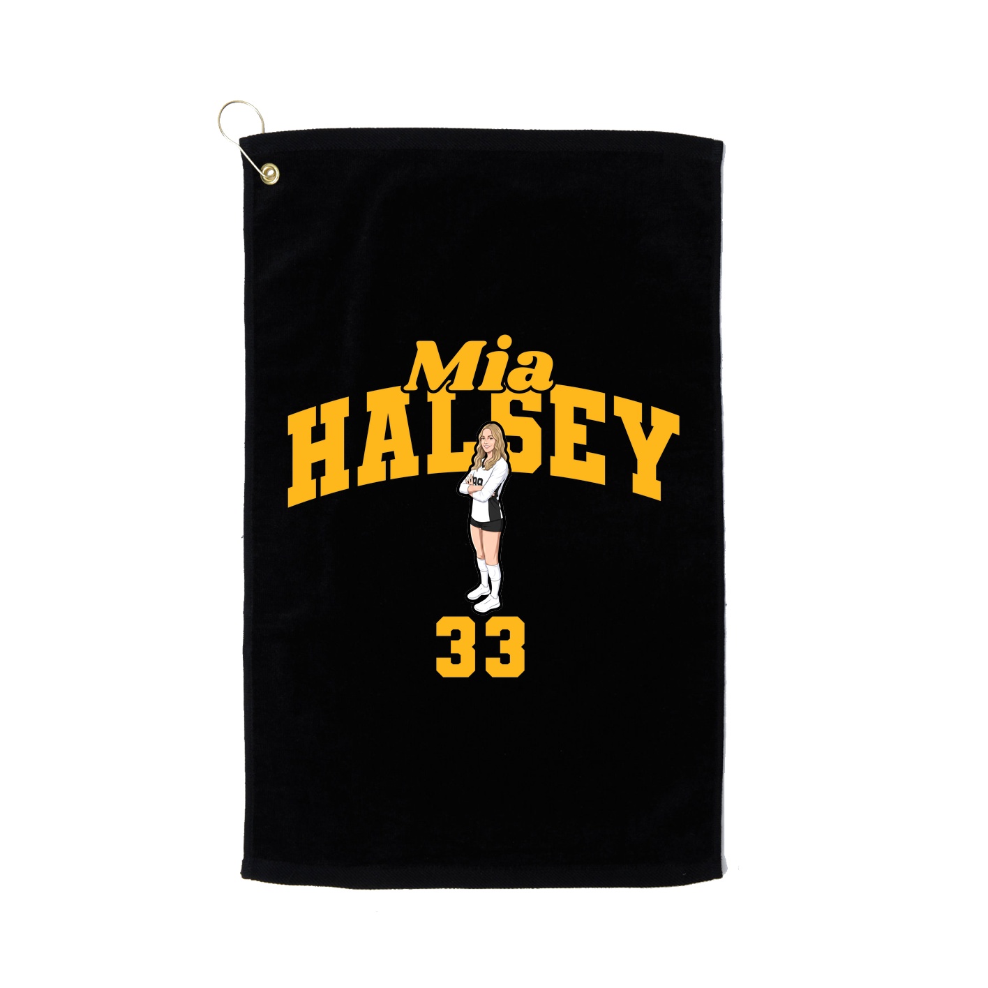 Golf Towel — Signature Arch in Black