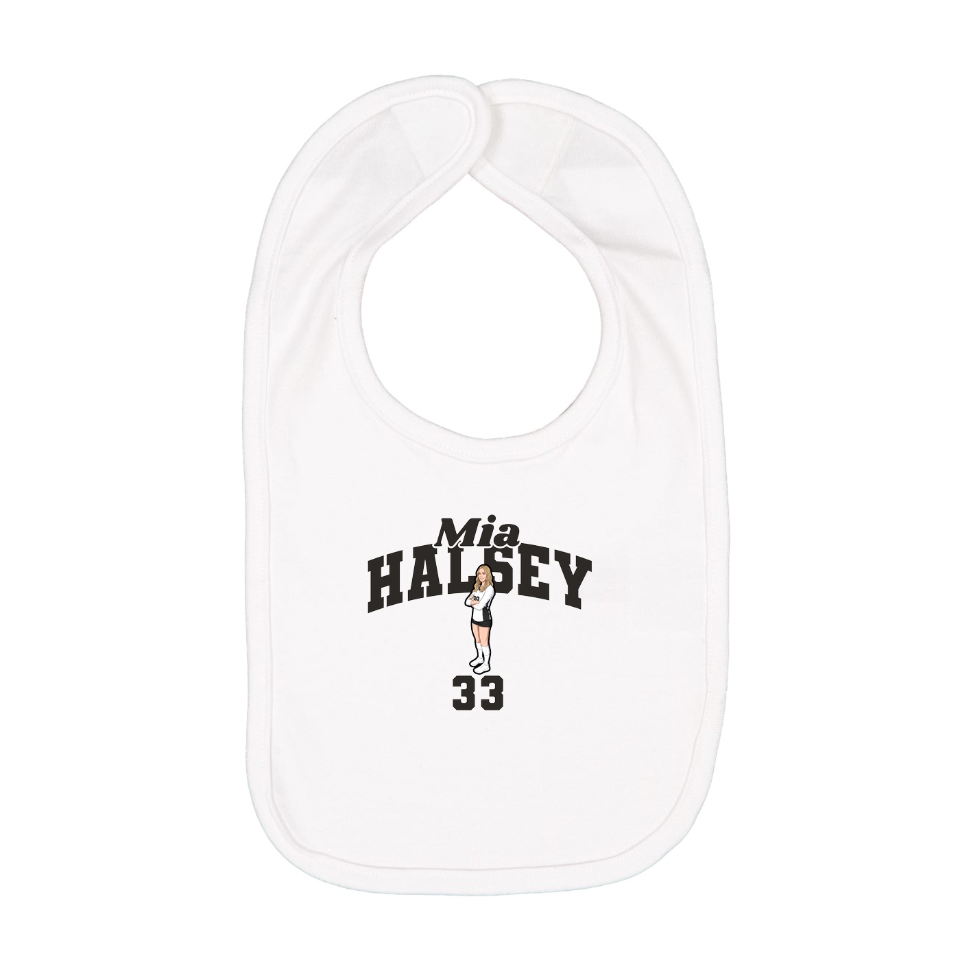 Infant Bib — Signature Arch in White