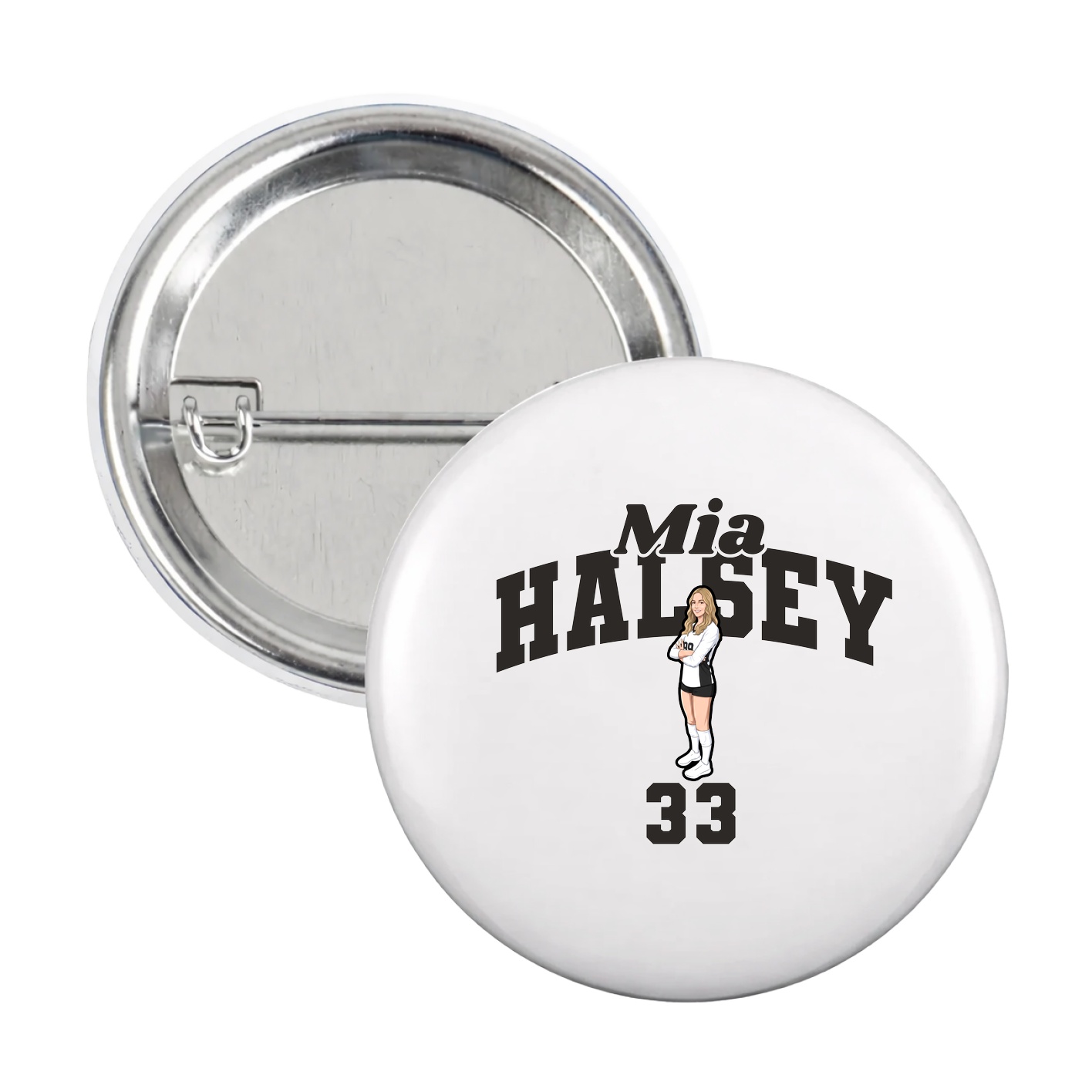 Game Day Button — Signature Arch in White