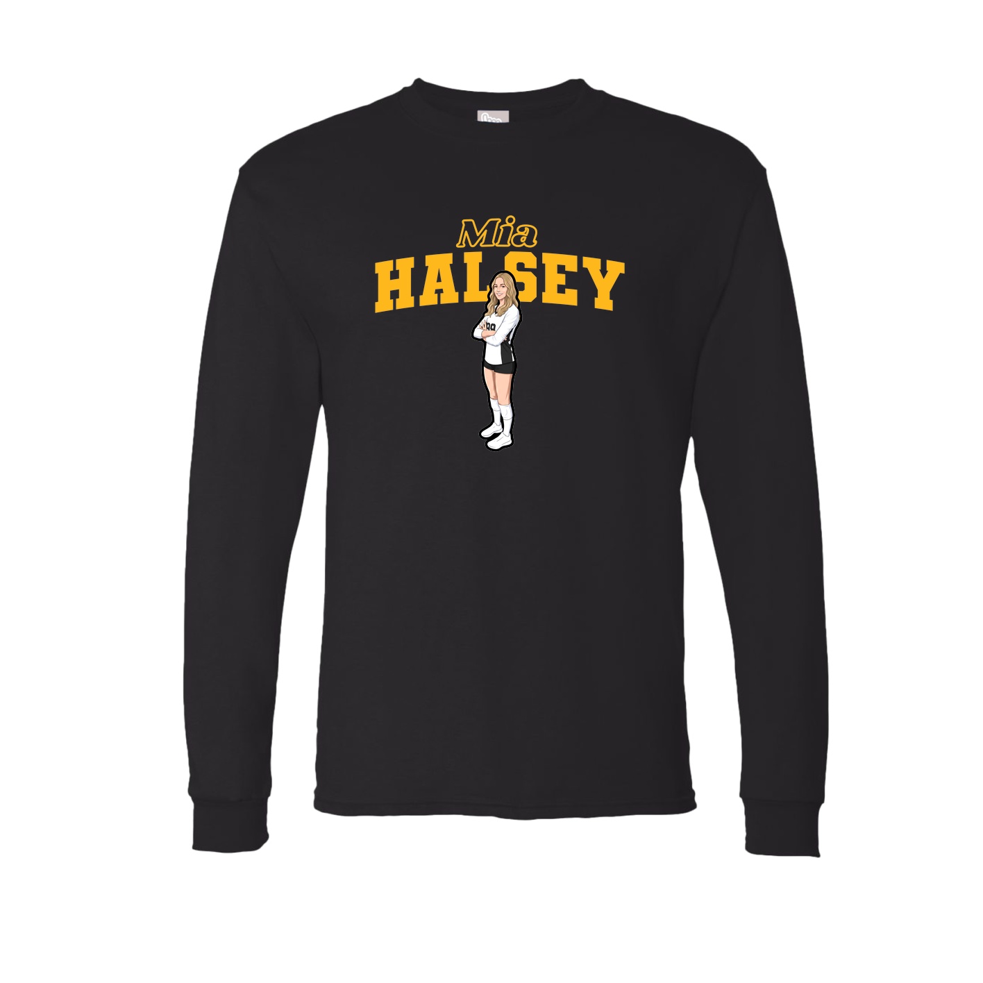 Long Sleeve Tee — Name Arch in Black