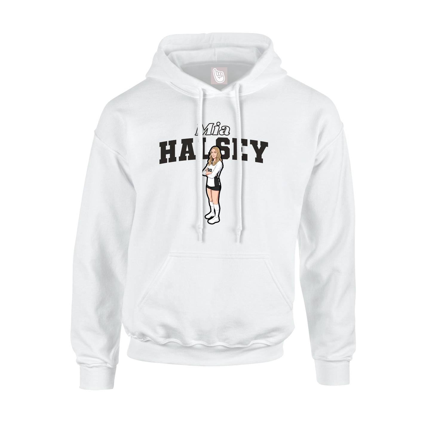 Hoodie — Name Arch in White