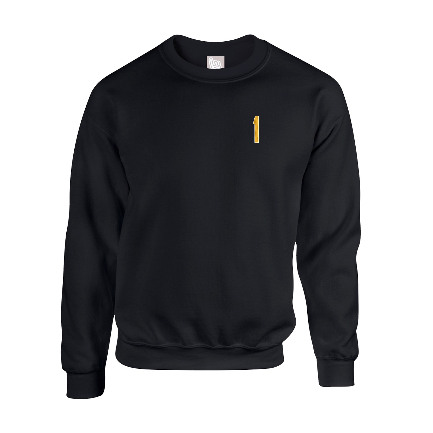 Fleece Crew — Front Shirsy in Black