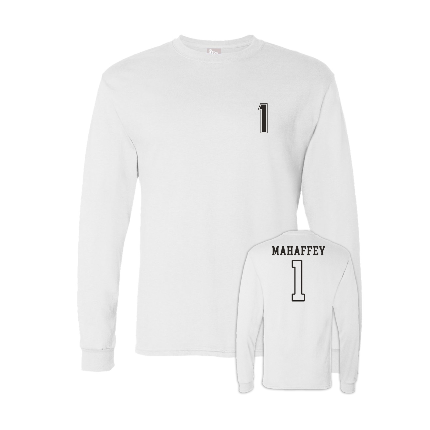Long Sleeve Tee — Chest Back in White