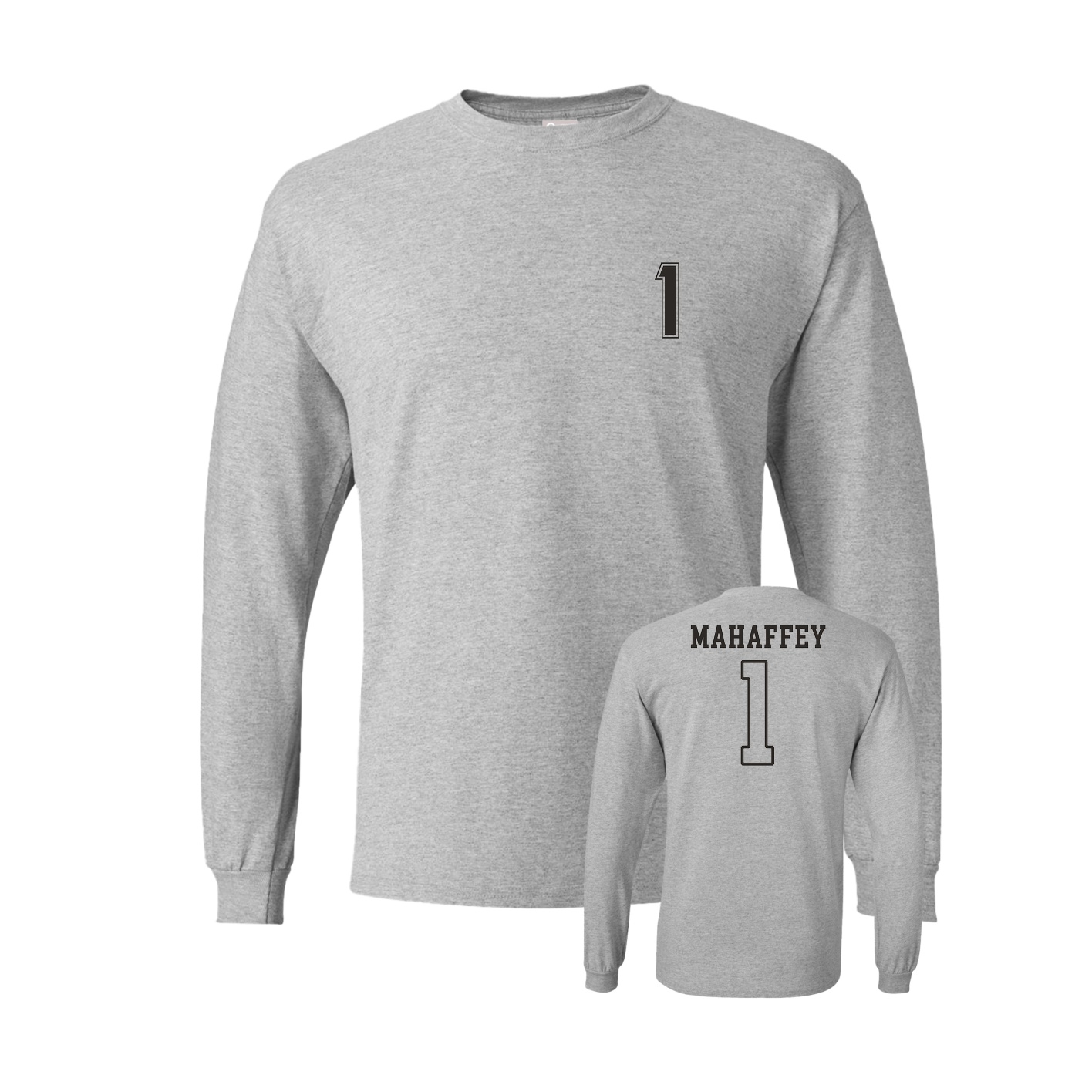 Long Sleeve Tee — Chest Back in Grey