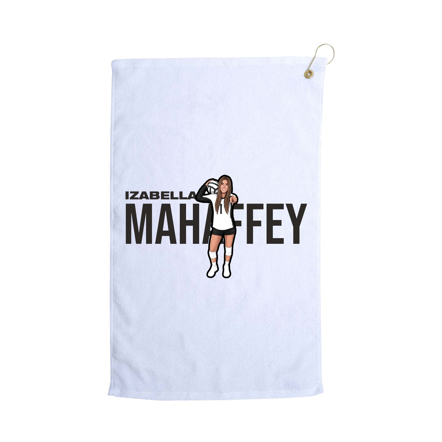 Golf Towel — Player Name in White