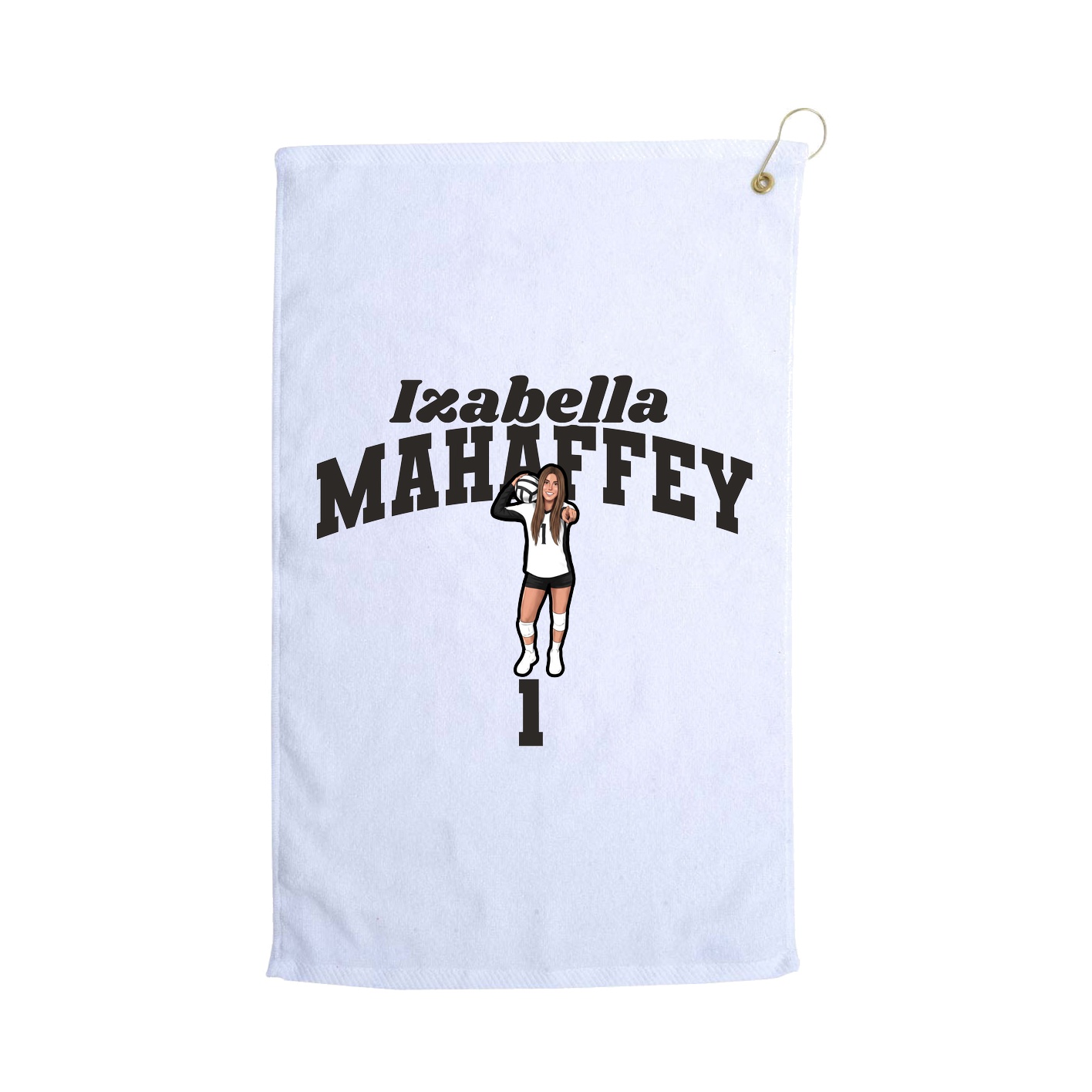 Golf Towel — Signature Arch in White