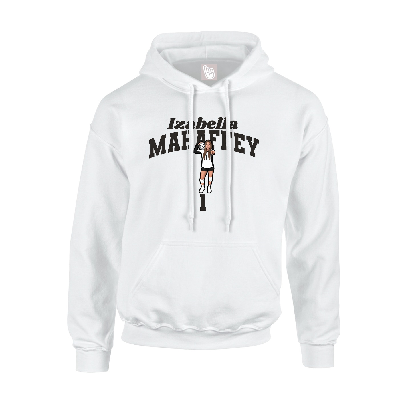 Hoodie — Signature Arch in White
