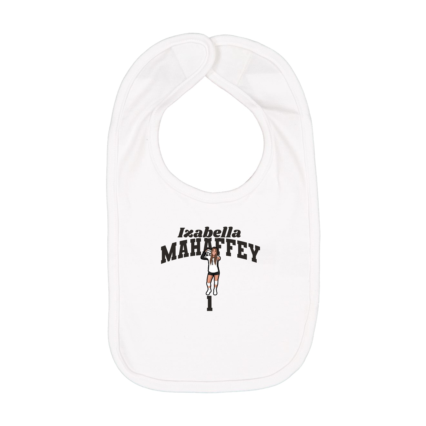 Infant Bib — Signature Arch in White