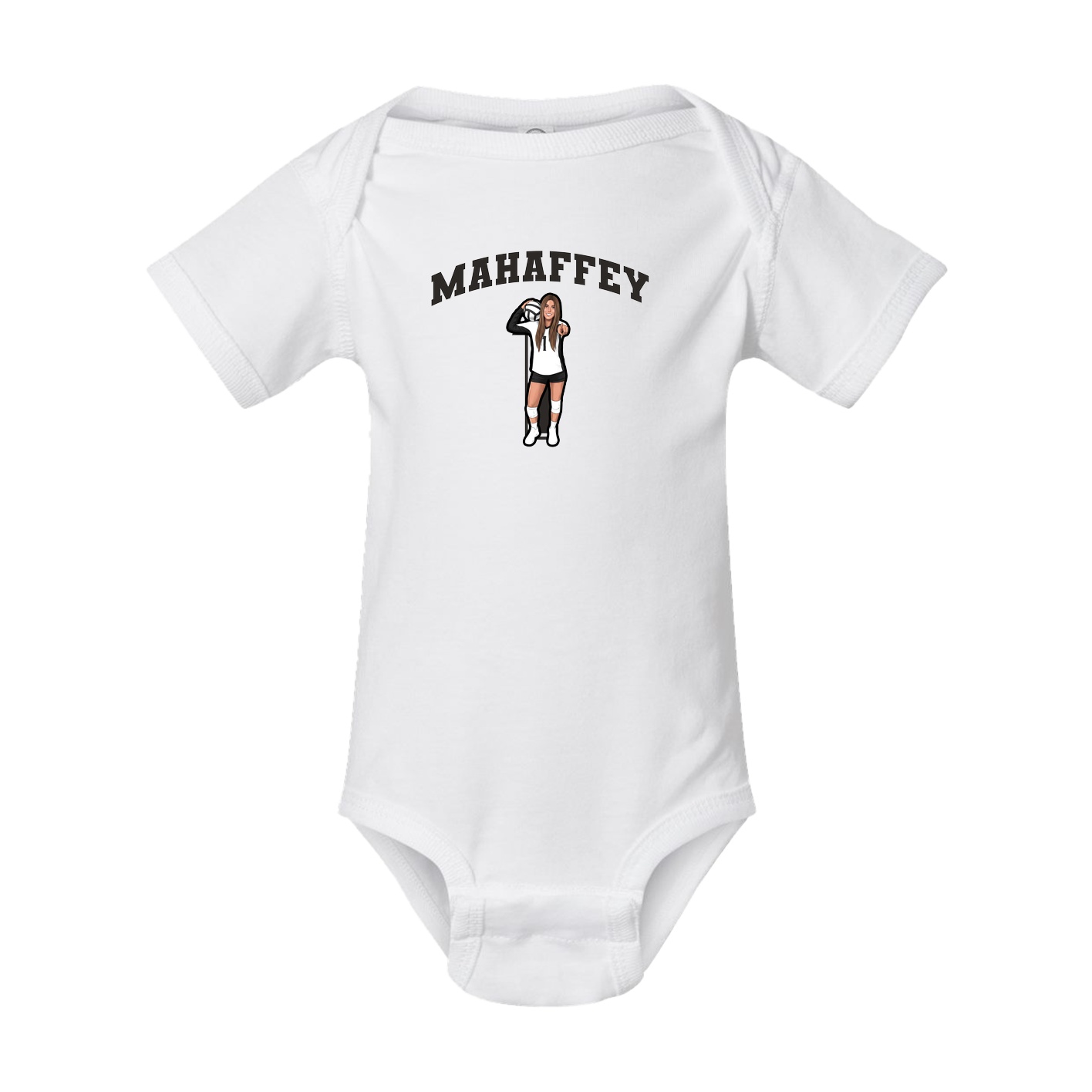 Baby Onesie — Number in White