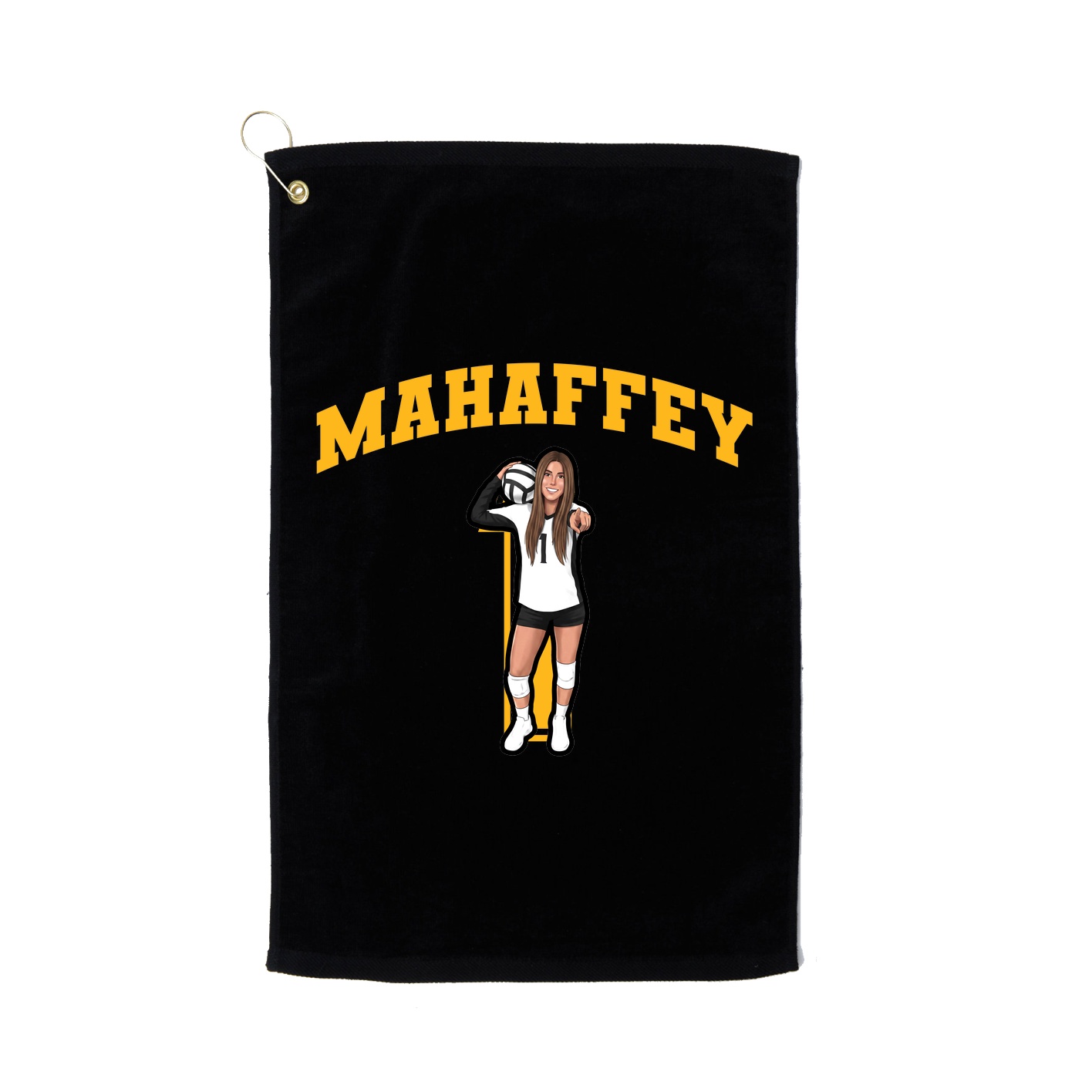Golf Towel — Number in Black